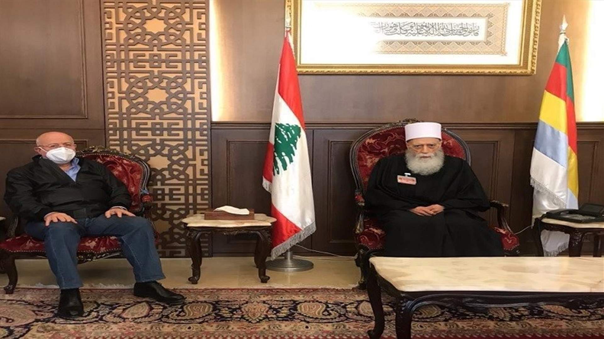 العريضي من دار الطائفة الدرزية: نتمسك بدعوة الشيخ حسن للمسؤولين لتشكيل الحكومة