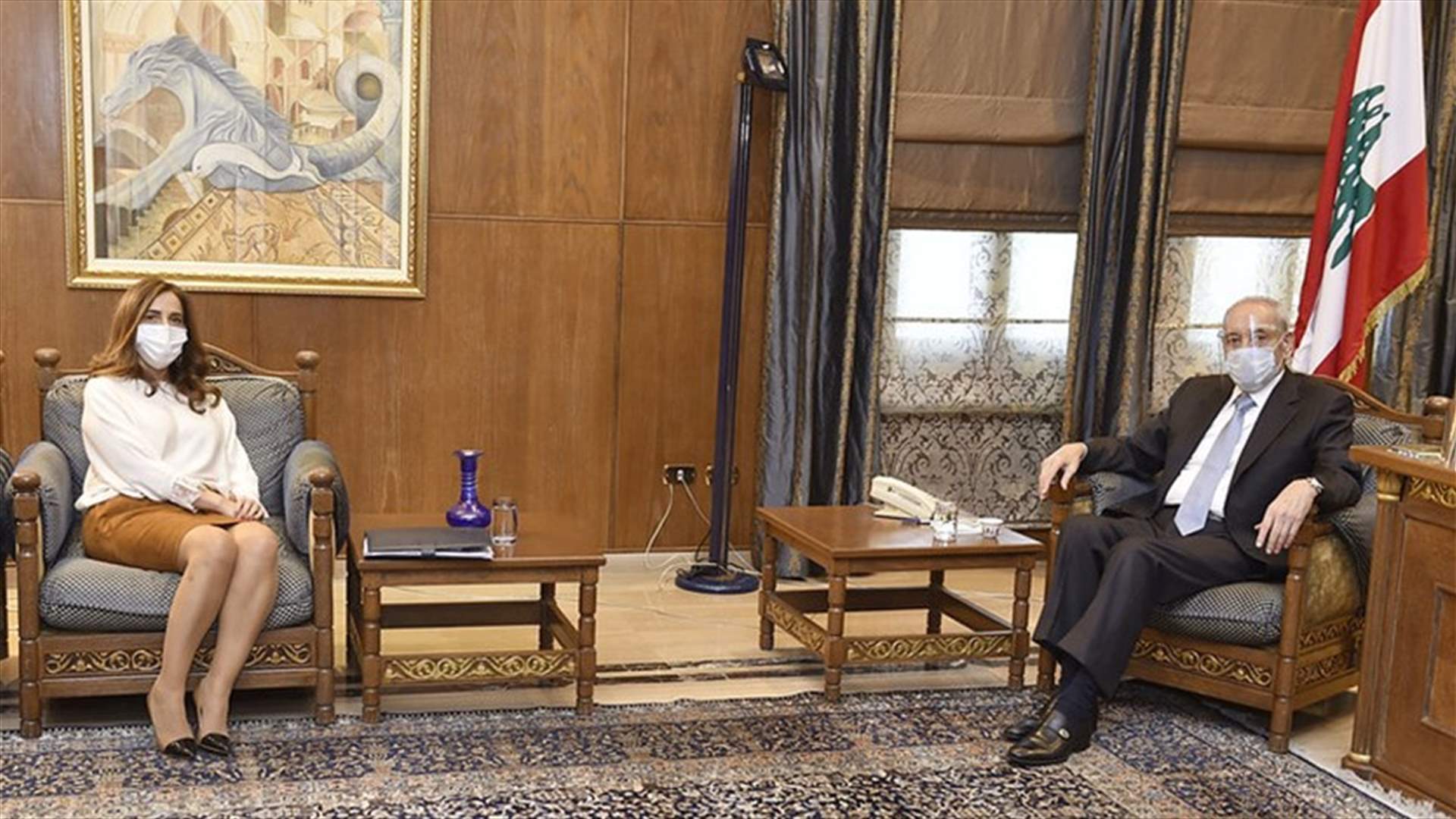 بري استقبل عكر وعبد الصمد وأثار مع رشدي التسرب النفطي والانتهاكات الإسرائيلية