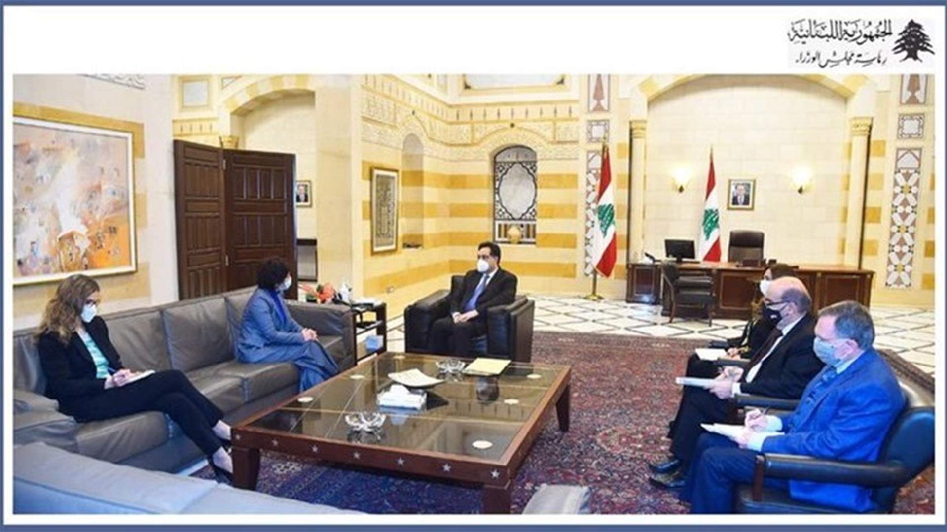 Diab meets Rochdi on report to be submitted to UN Security Council