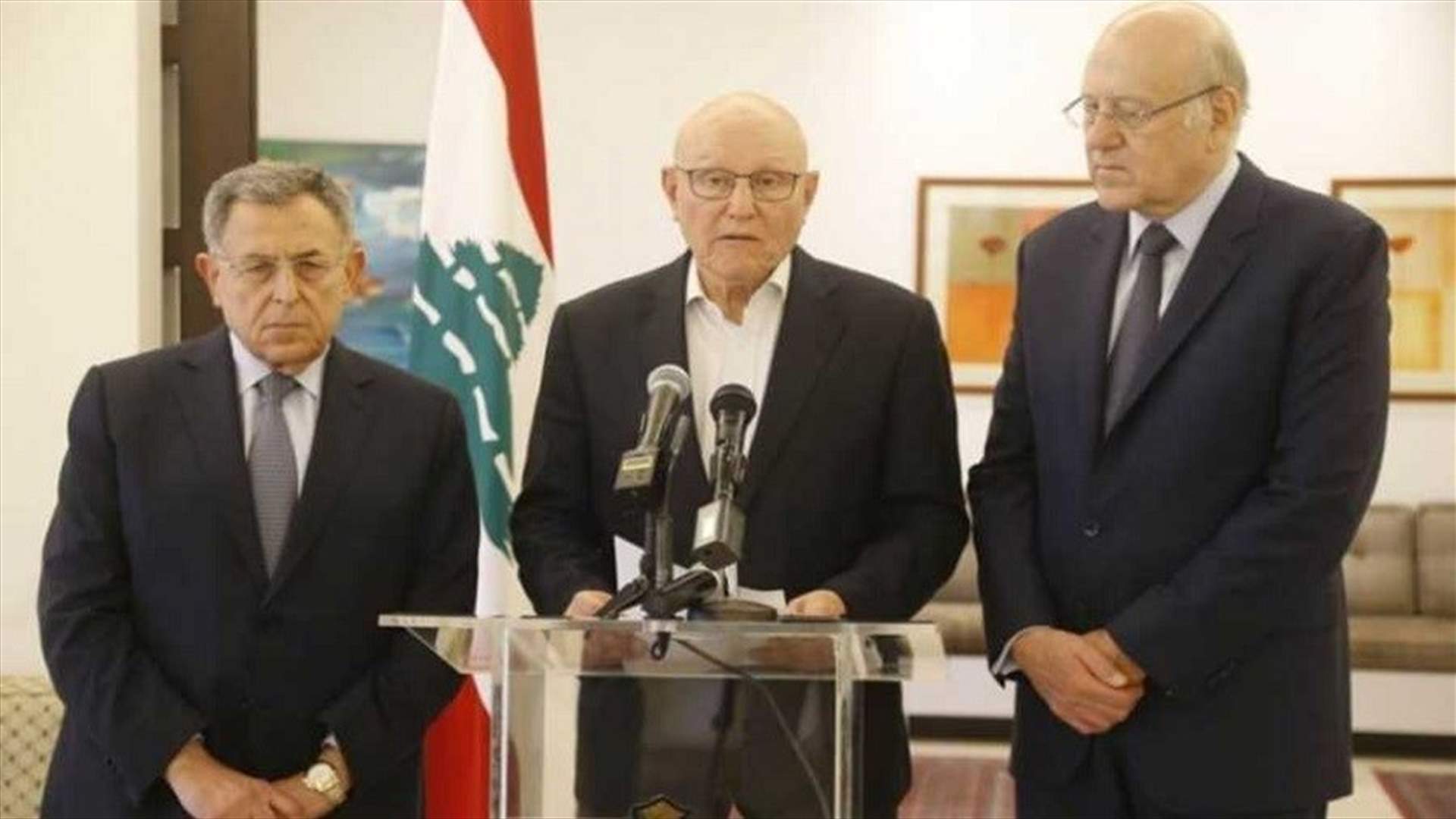 ميقاتي والسنيورة وسلام: تشكيل حكومة تحظى بثقة كل اللبنانيين الباب الواجب للعبور من حالة الانهيار الشامل