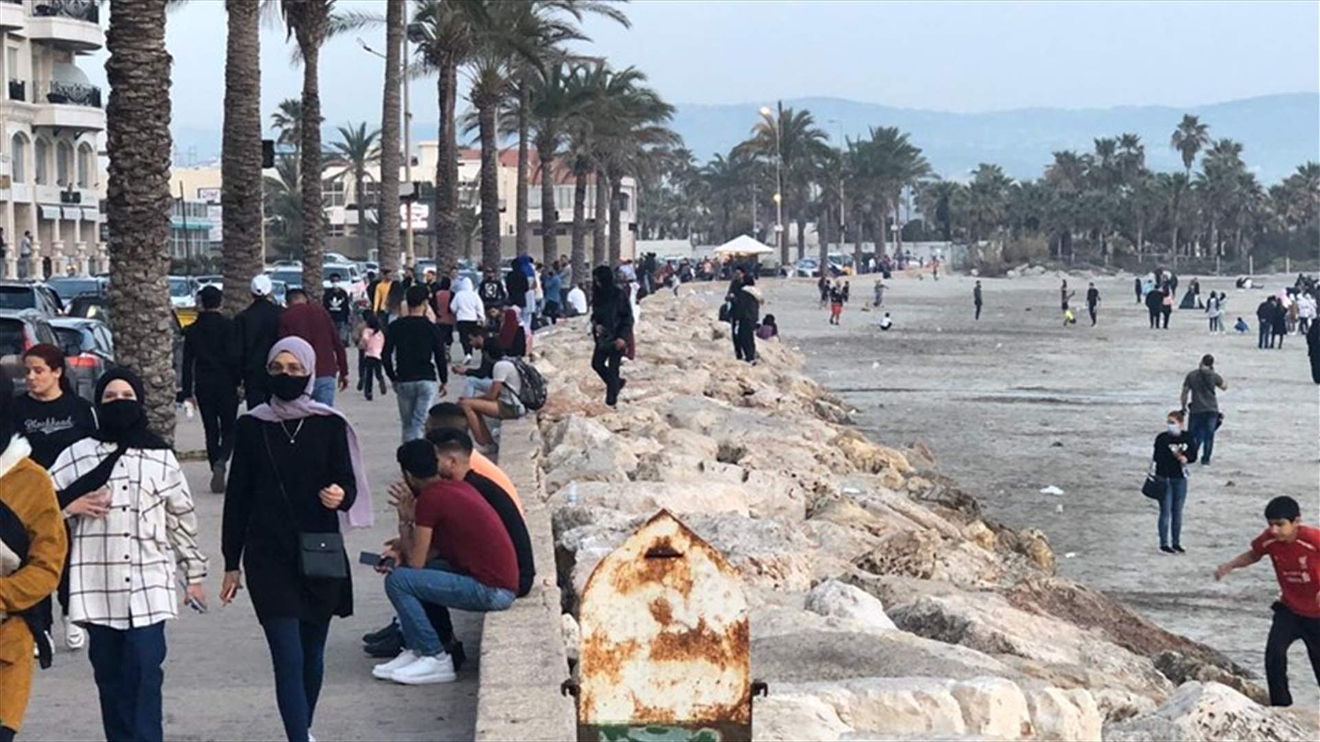 زحمة في شوارع صور والكورنيش البحري... وخيول تسببت بزحمة سير (فيديو)