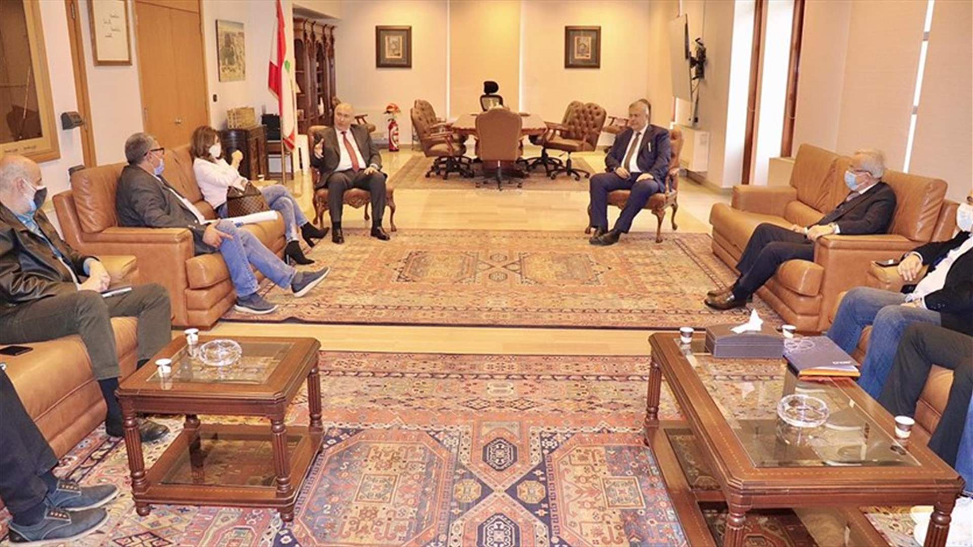 محافظ بيروت عرض مع مخزومي وشري ووفد من اتحاد بلديات الضاحية الحلول لمعالجة مشكلة تصريف مياه الأمطار والصرف الصحي