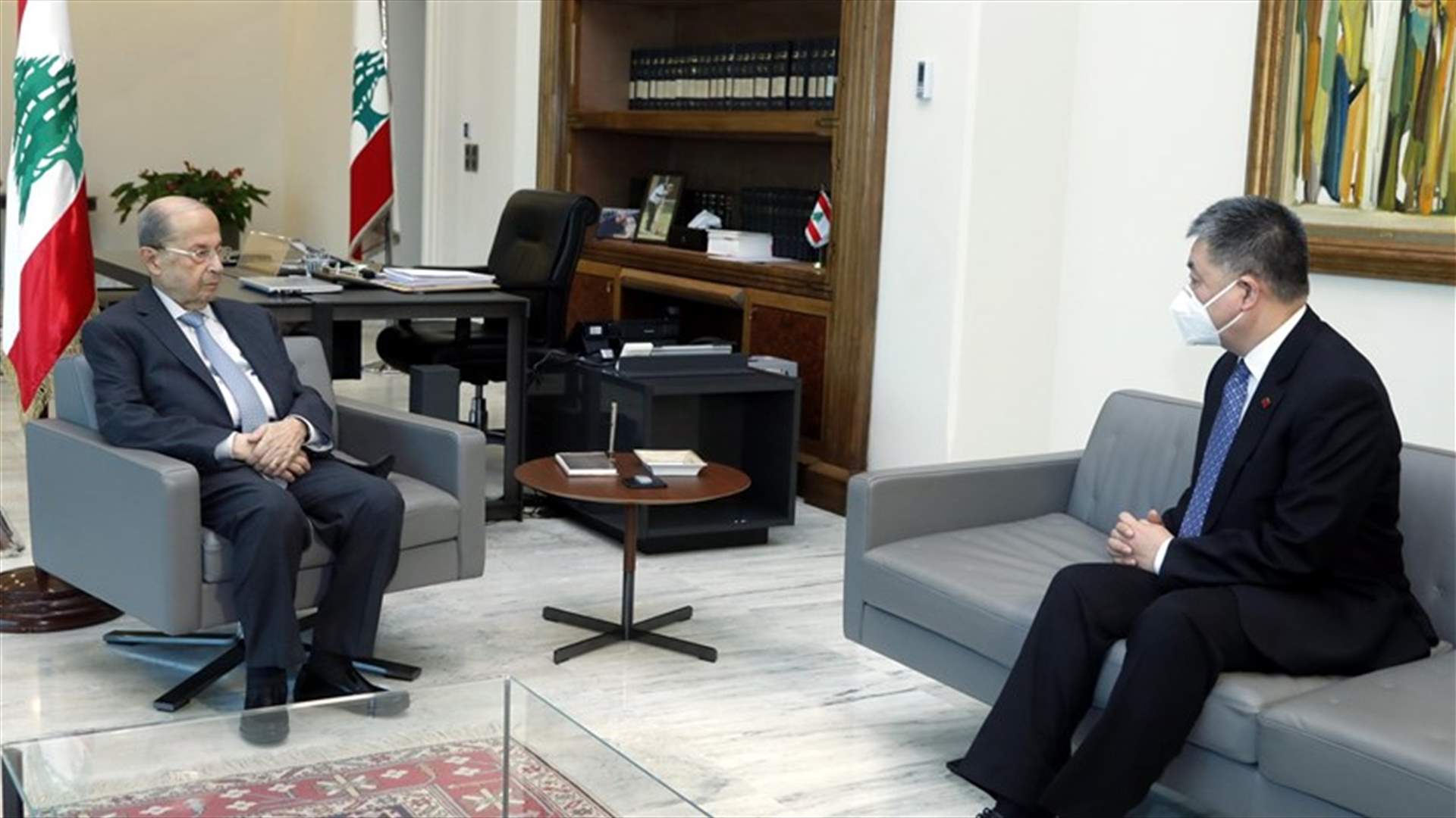 عون استقبل  السفير الصيني في زيارة وداعية