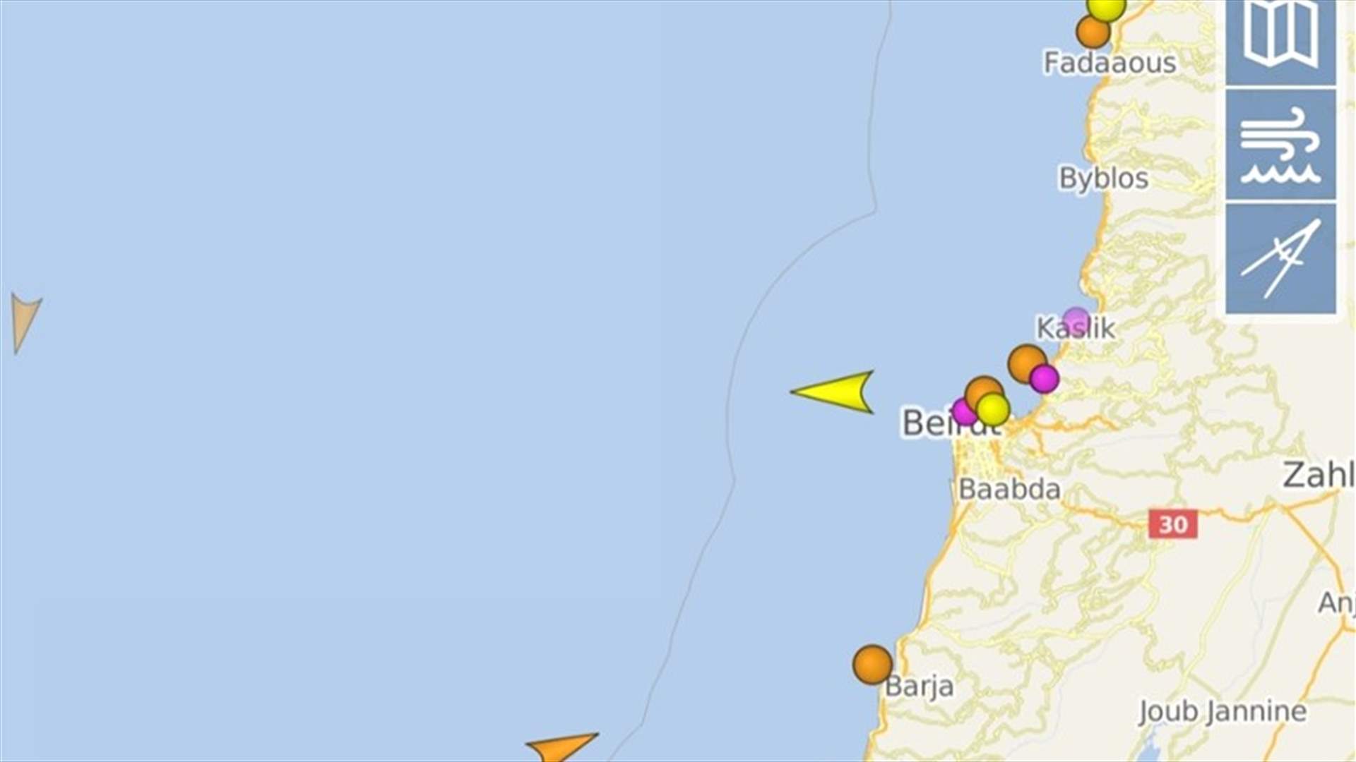 السفينة الكويتية المحملة بالغاز أويل وصلت قبالة الشواطئ اللبنانية...