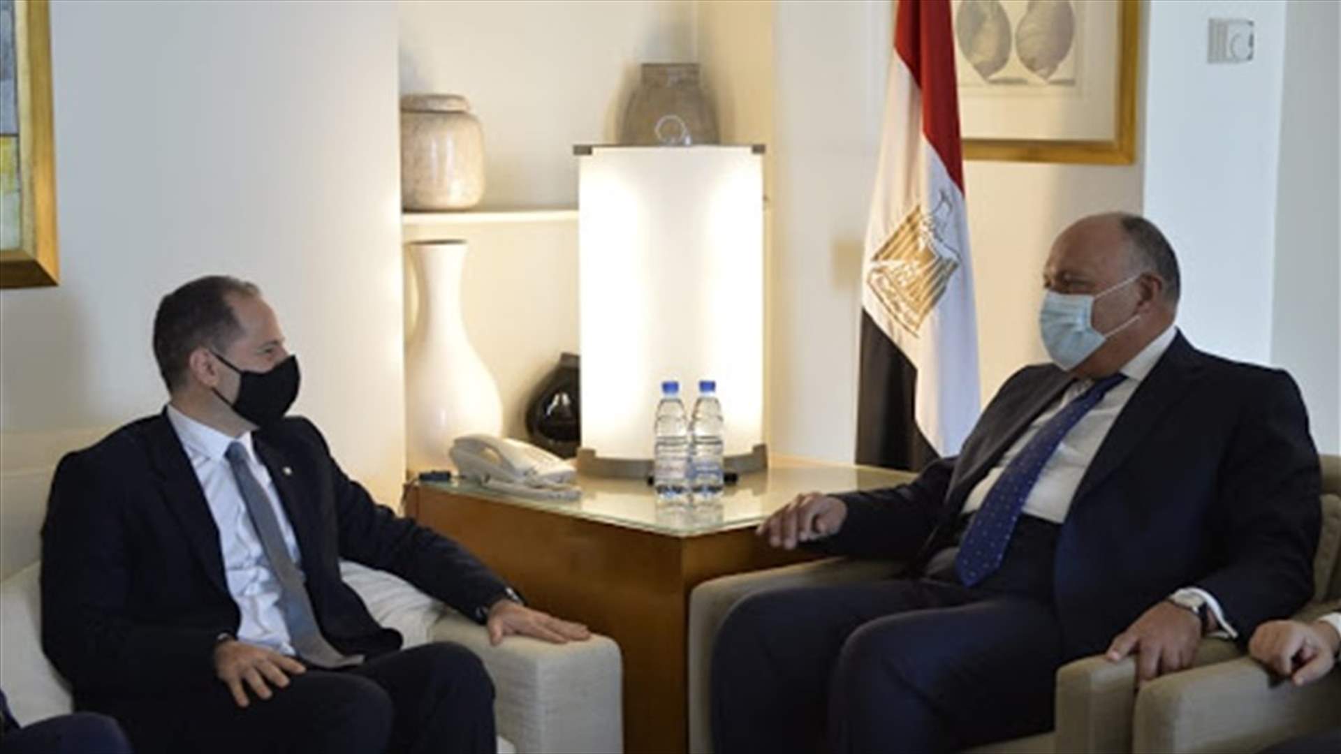 الجميّل بعد لقائه شكري: المصريون والفرنسيون متخوفون من انهيار البلد ويريدون حكومة (صورة)