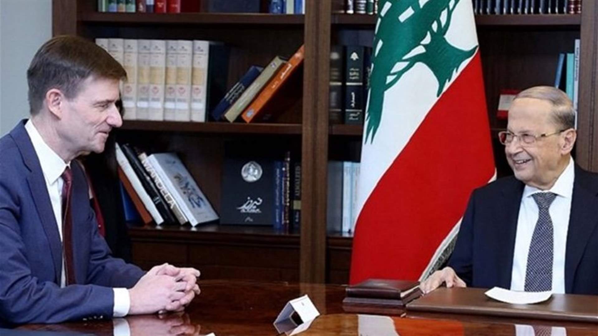عون تجاوب مع رغبة واشنطن في تسهيل مفاوضات الحدود البحرية (الشرق الأوسط)