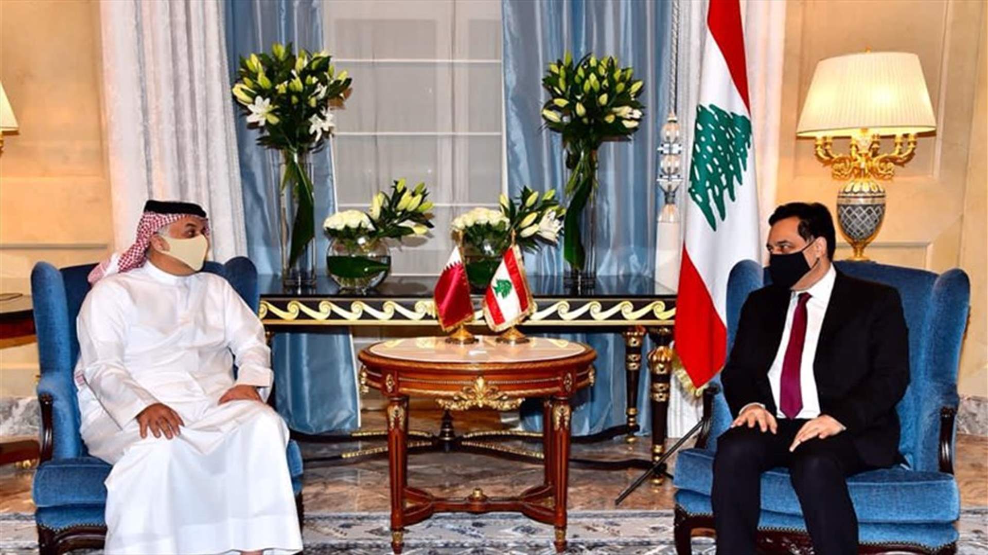 دياب بدأ لقاءاته في الدوحة مع نائبي رئيس الوزراء القطري