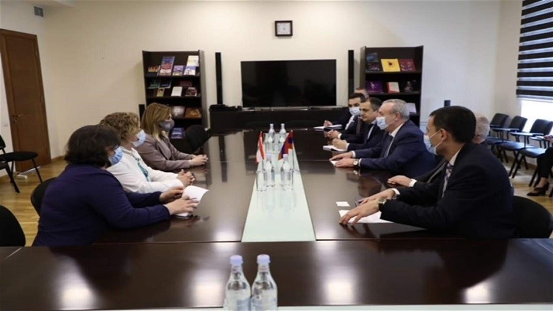 أوهانيان التقت وزير التربية الارميني: لتوقيع مذكرة تفاهم وتبادل خبرات في مجالات الشباب والتربية البدنية