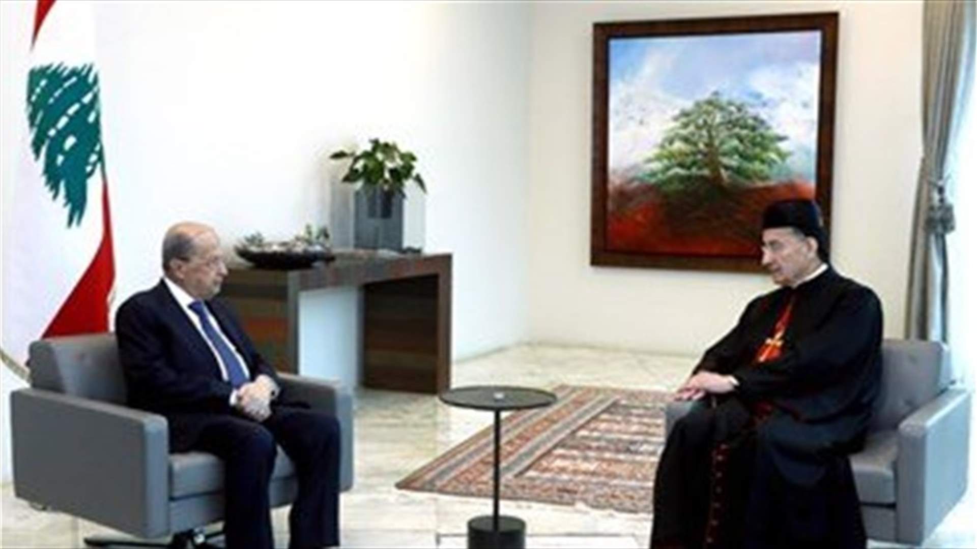 President Aoun meets Patriarch Rai
