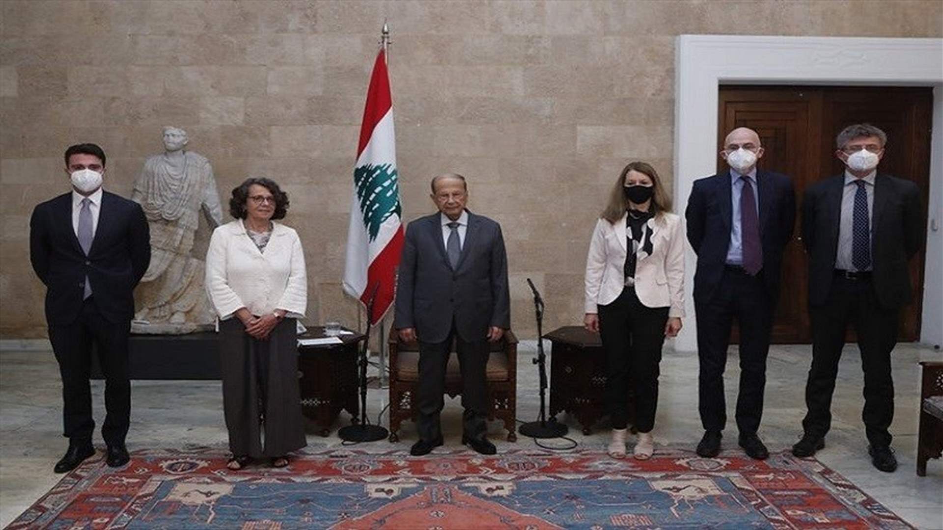 President Aoun meets Italian envoy