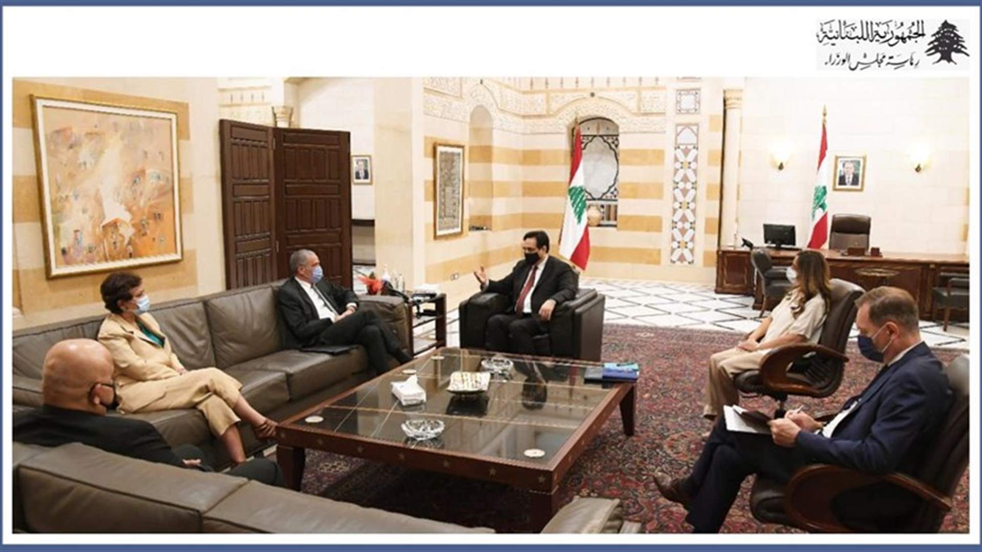 دياب بحث مع طراف ورشدي وكومار جاه في المشاريع التي يتم تقديمها للبنان