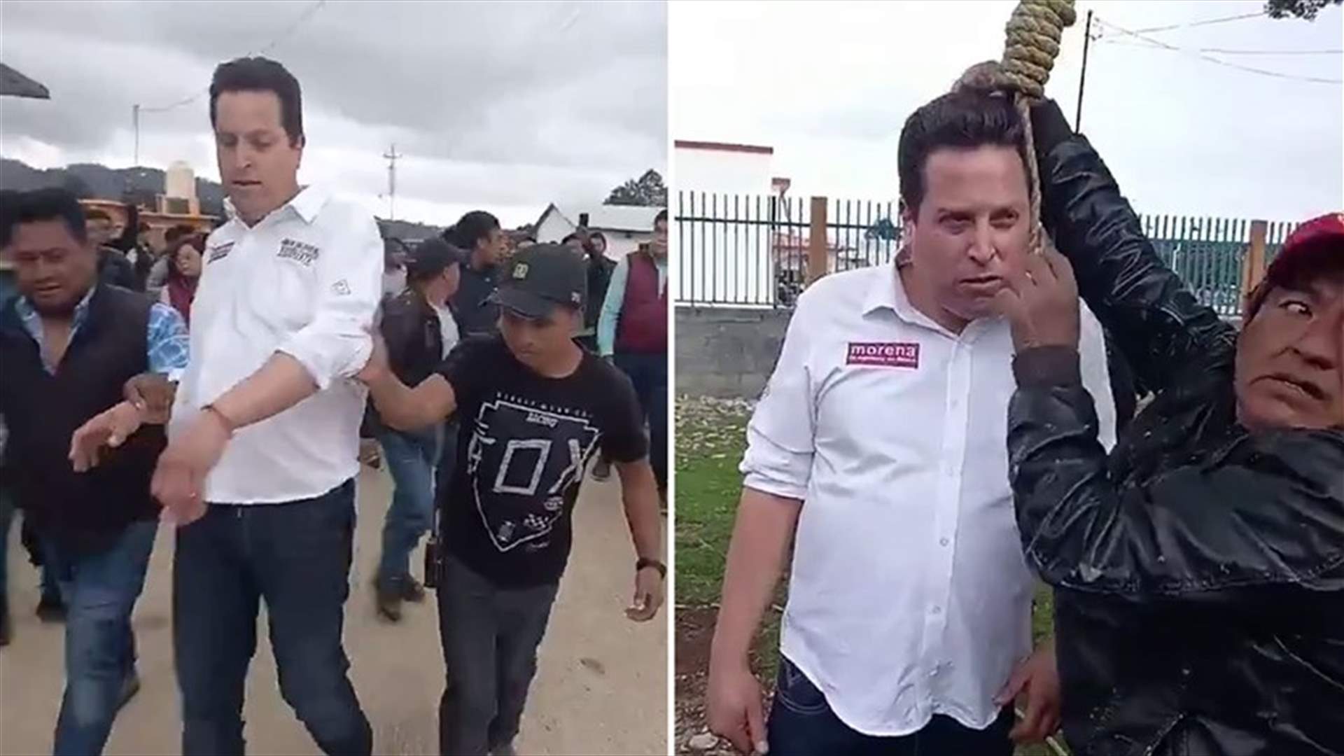 حشدٌ غاضبٌ في المكسيك يهجم على مرشّح للانتخابات ...  لم يفِ بوعوده في السابق(فيديو)