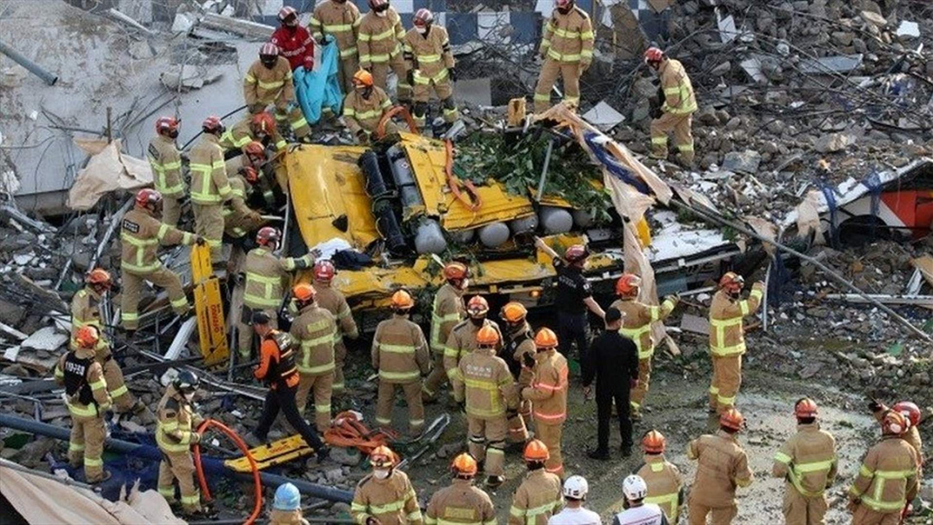 تسعة قتلى في انهيار مبنى في كوريا الجنوبية