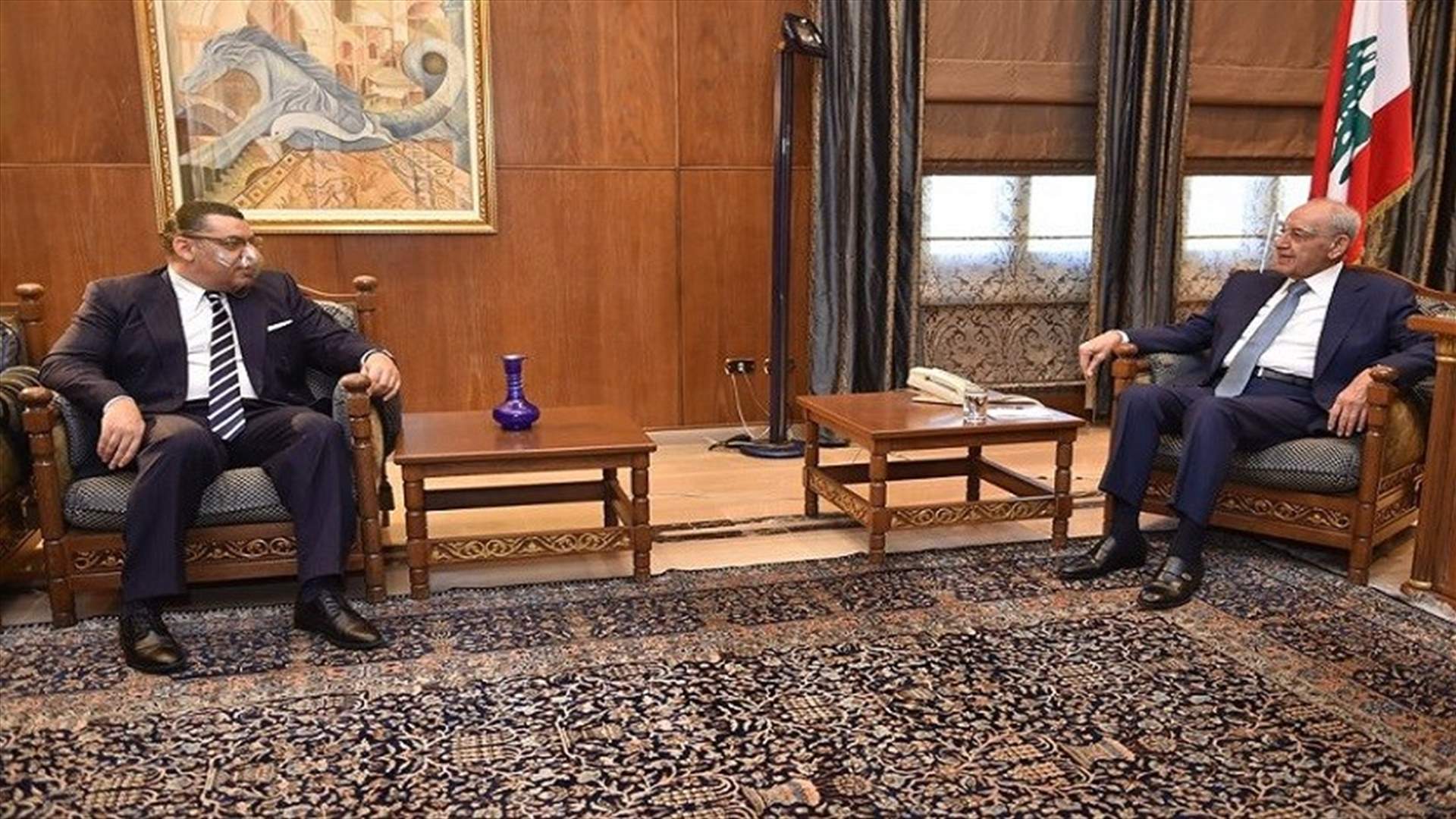 بري استقبل السفيرين المصري والغاني وتسلم من ديوان المحاسبة تقريرا عن عقد تلزيم قطاع البريد وعزى بضحايا حادث سير السعديات