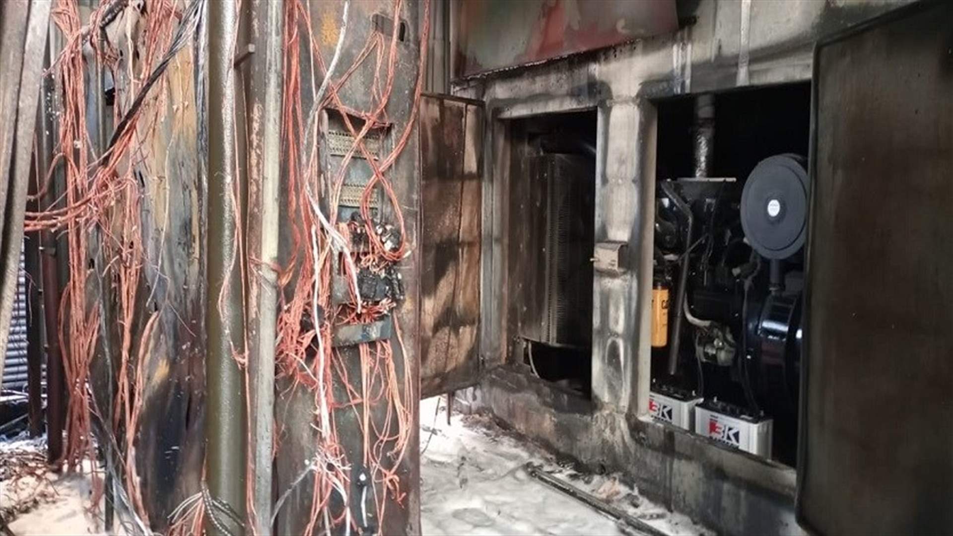حريق مولدات كهربائية في ساحة القدس بصيدا وفرق الاطفاء عملت على اخماده