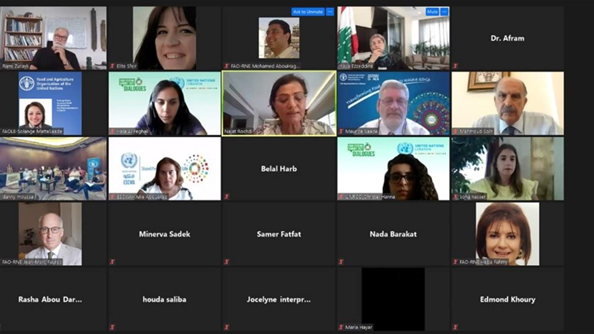 الأمم المتحدة تستضيف حواراً افتراضيّاً للاسترشاد به في قمة الأمم المتحدة حول مستقبل الغذاء في لبنان