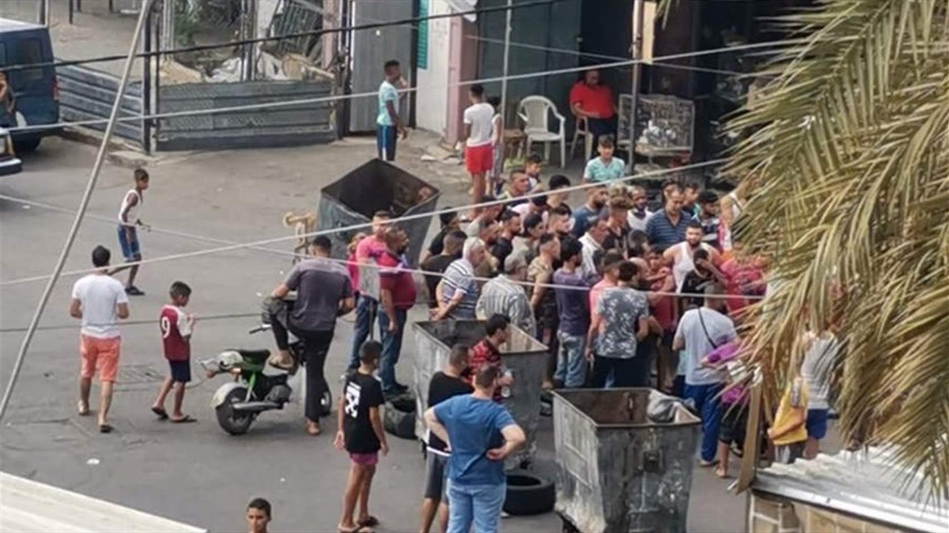 قطع الطريق في تعمير عين الحلوة لنفاد مازوت المولدات