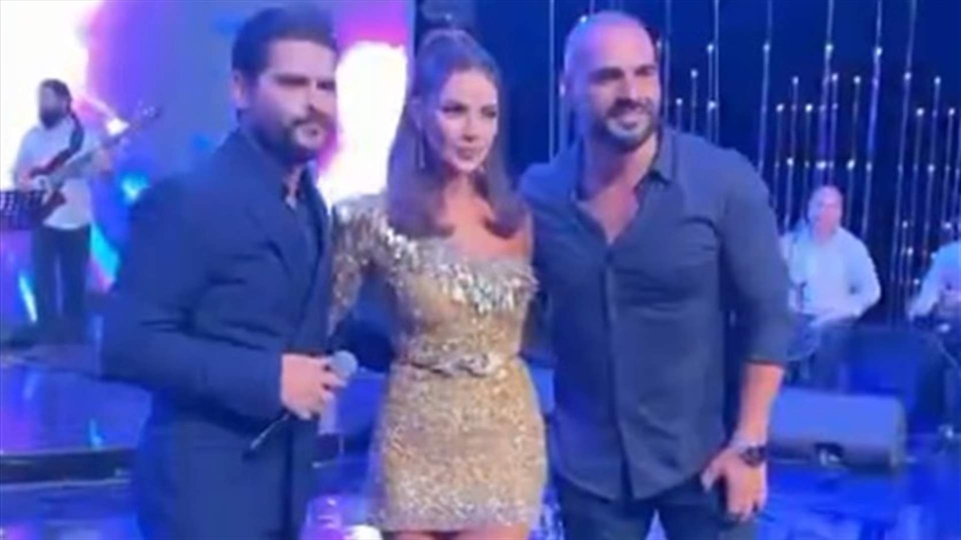 داليدا خليل ترقص مع جوزيف عطية بوجود ناصيف زيتون (فيديو)