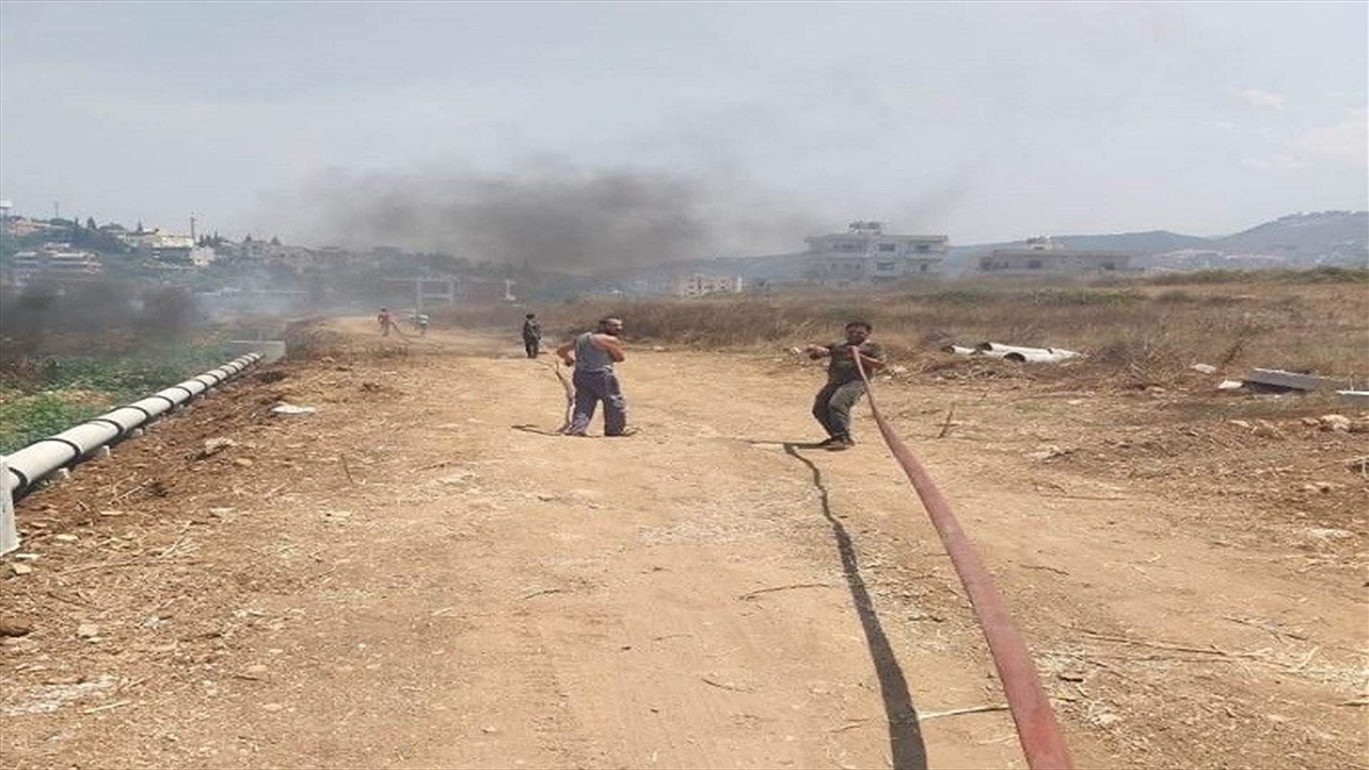 حريق في خراج برقايل والقرقف والعمل جار على اخماده