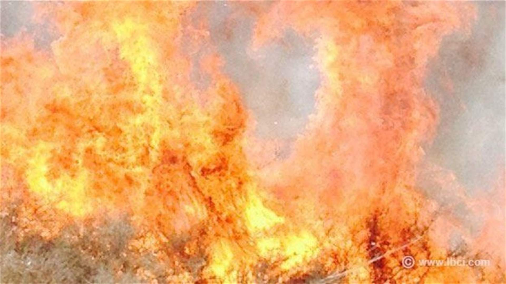 حريق في خراج بلدة السنديانة