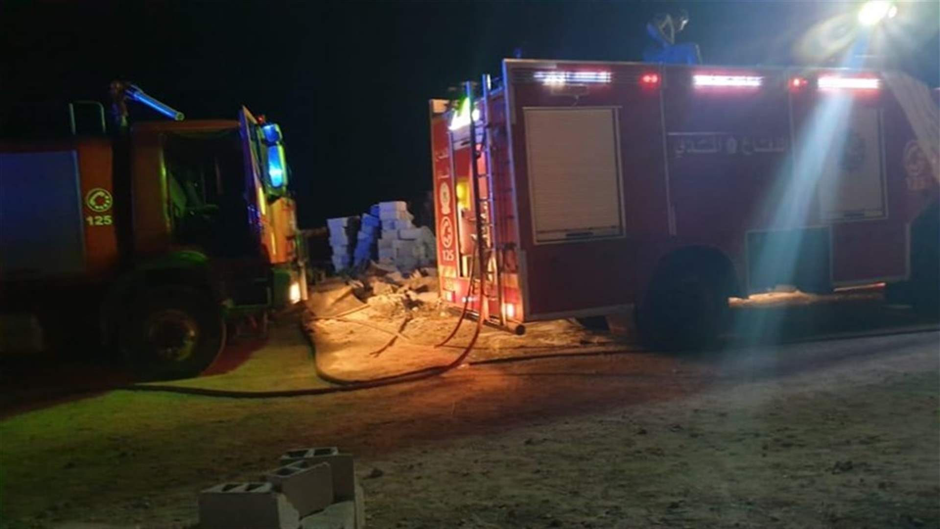 بيان للمديرية العامة للدفاع المدني حول انفجار التليل - عكار