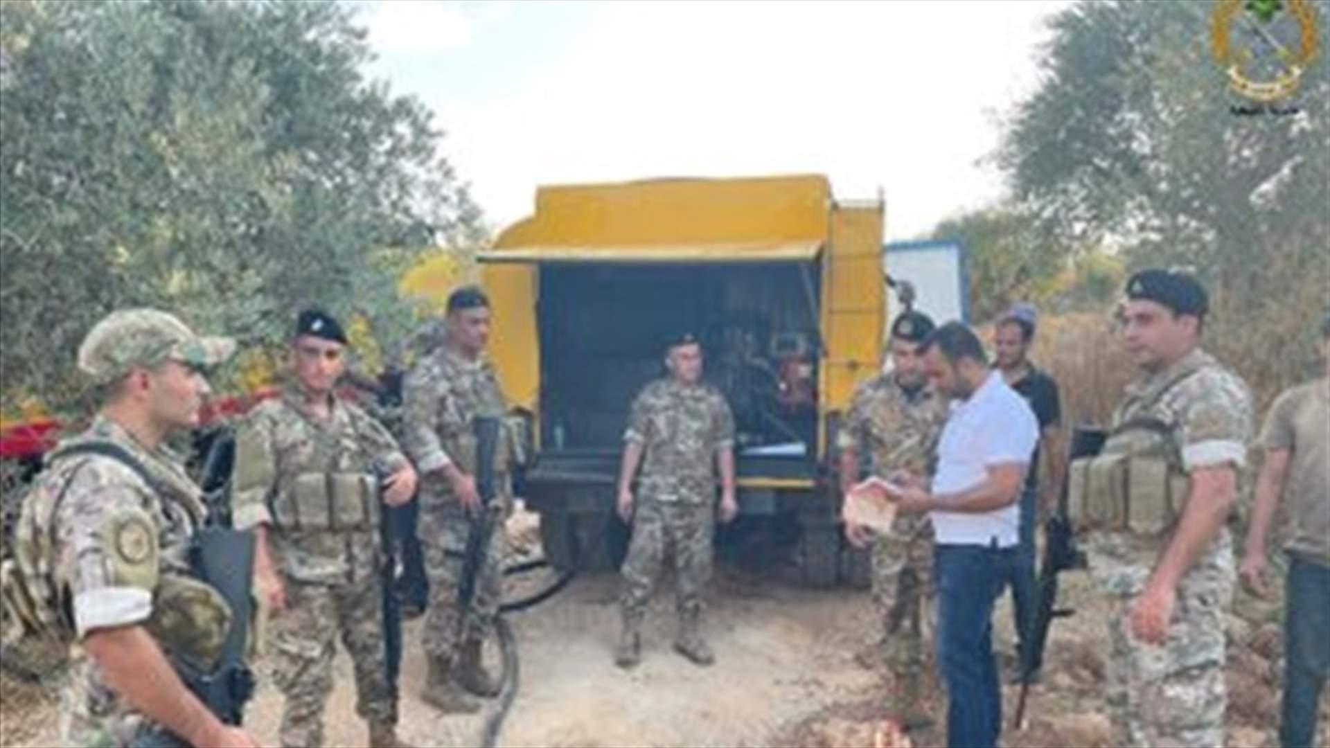 مصادرة كمية ١٠٠ الف ليتر مازوت مخبأة في خزانات تحت الارض في منطقة زغرتا طريق السور (صور)