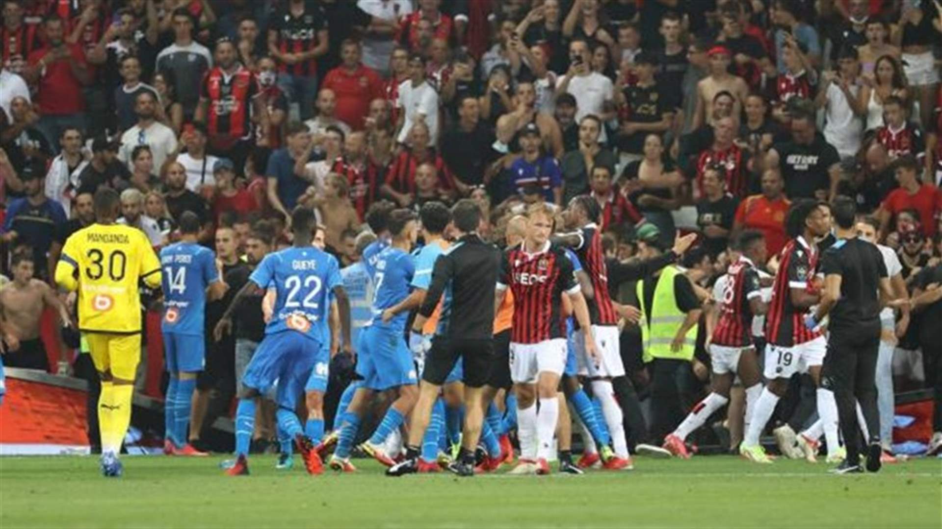اشكال في مباراة نيس ومرسيليا في الدوري الفرنسي لكرة القدم (فيديو)