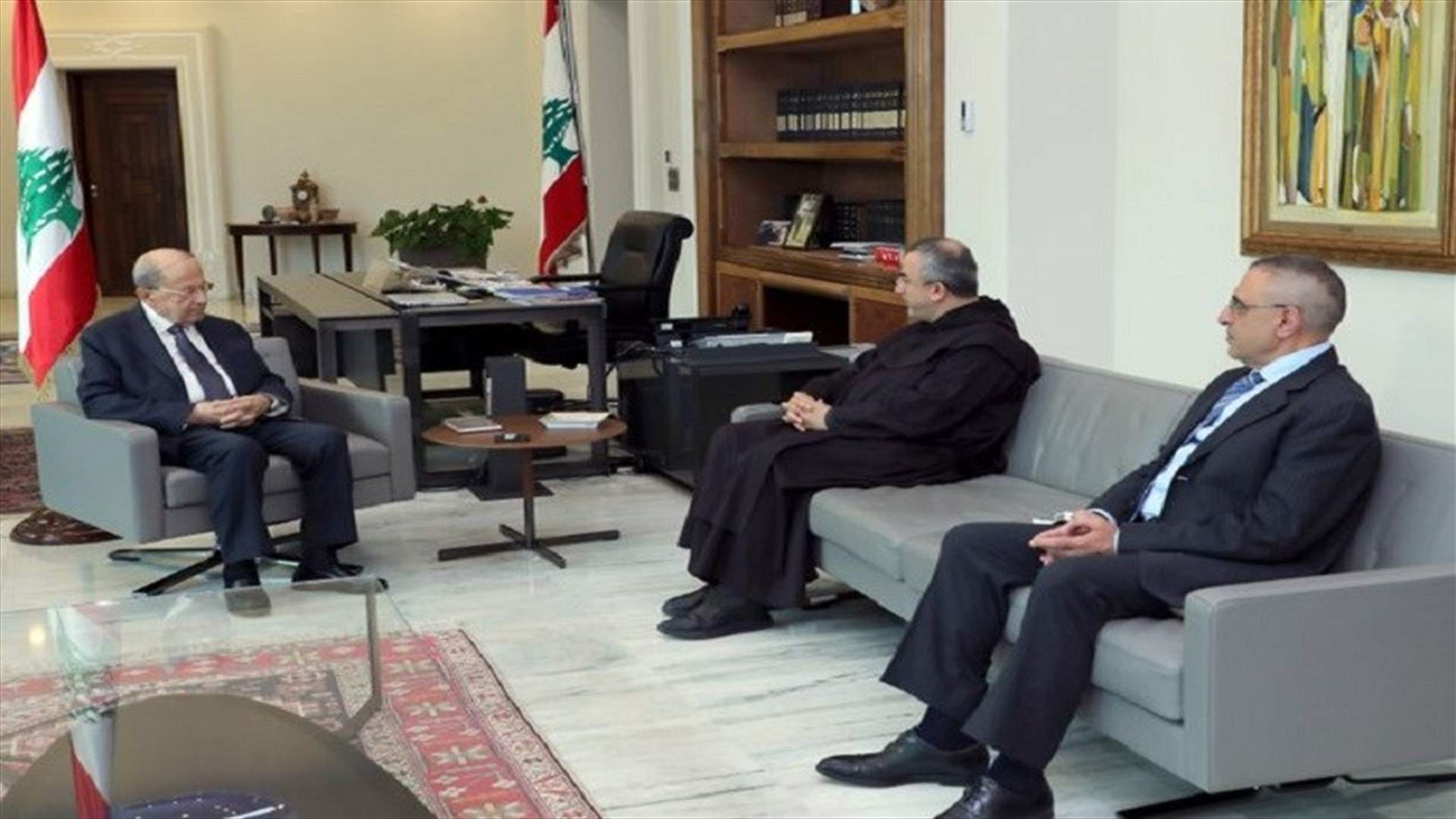 Aoun meets Caritas Lebanon delegation
