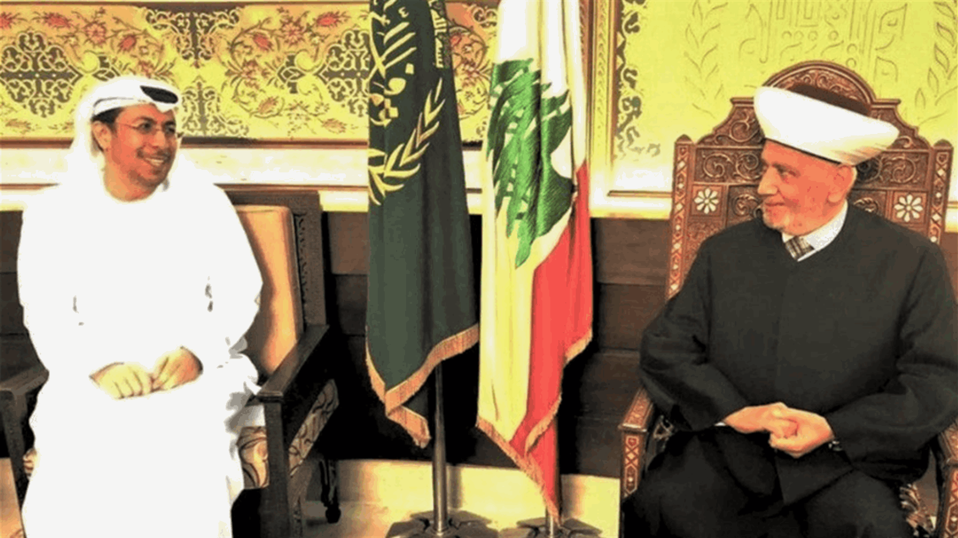 دريان بحث مع القائم بأعمال سفارة الإمارات في الشؤون العامة