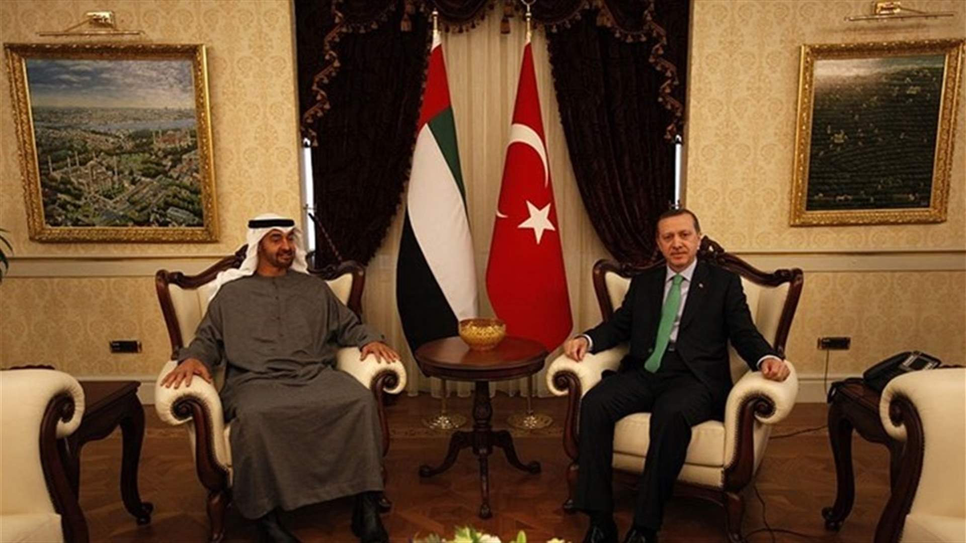 أردوغان يجري محادثات هاتفية مع ولي عهد أبوظبي