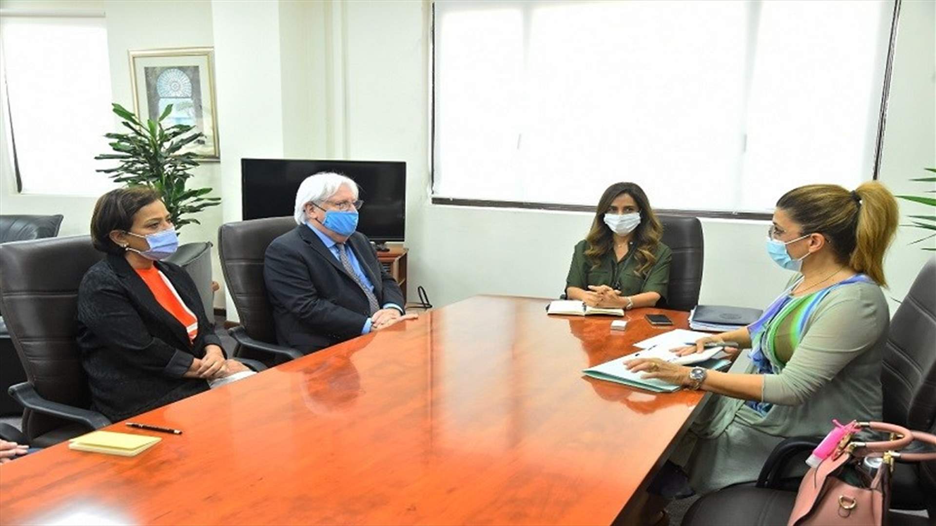 عكر بحثت مع غريفيت الاوضاع في لبنان وموضوع المساعدات الإنسانية