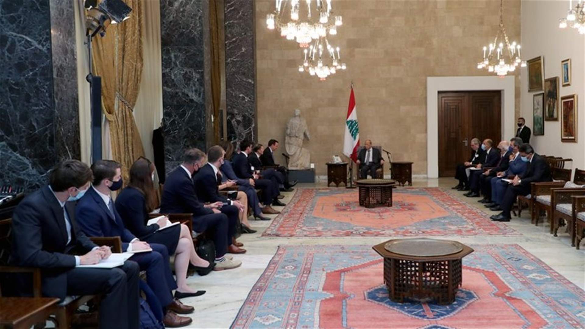 عون بعد لقائه وفد من الكونغرس الأميركي: عملية تشكيل الحكومة قطعت شوطاً كبيراً