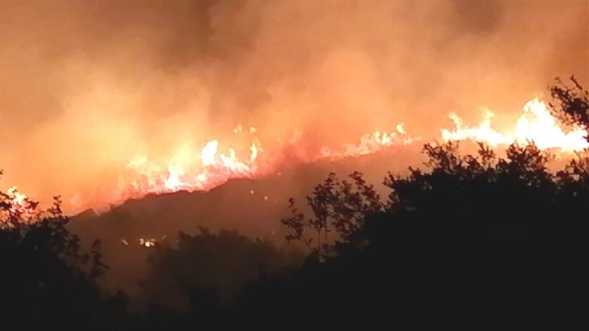 حريق في خراج بلدة ضهر الليسنة