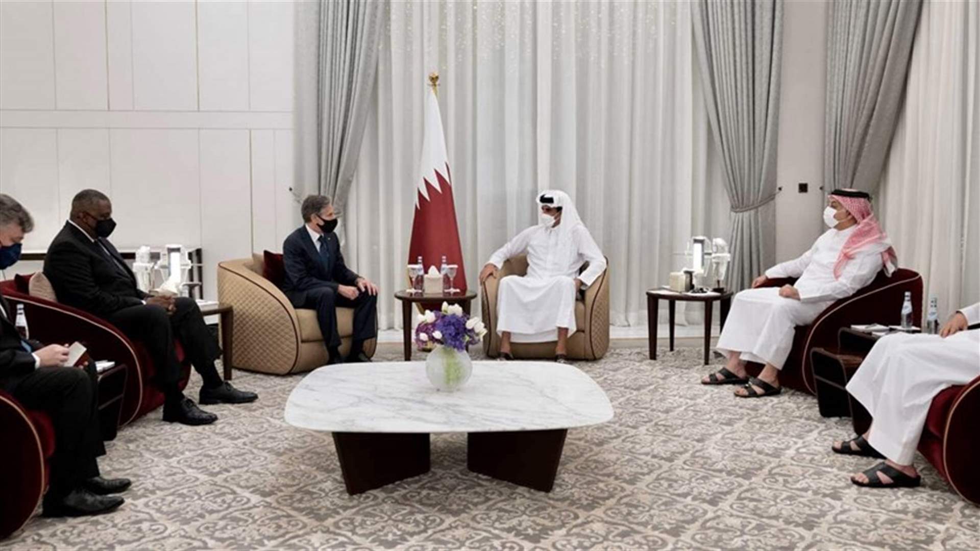 أمير قطر يبحث التطورات في أفغانستان مع وزيري الخارجية والدفاع الأميركيين