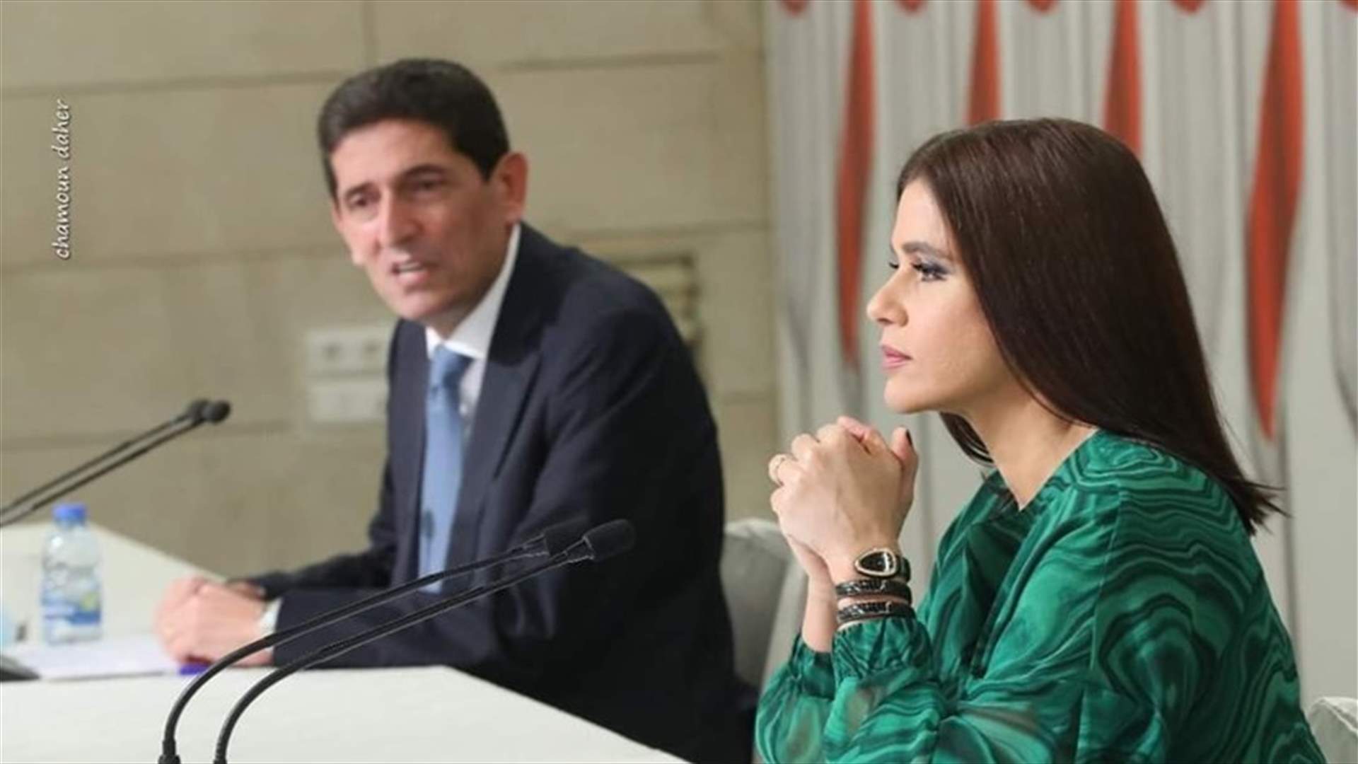 ستريدا جعجع واسحق ناشدا وزيري الزراعة والاقتصاد العمل على إيجاد أسواق لتصدير التفاح
