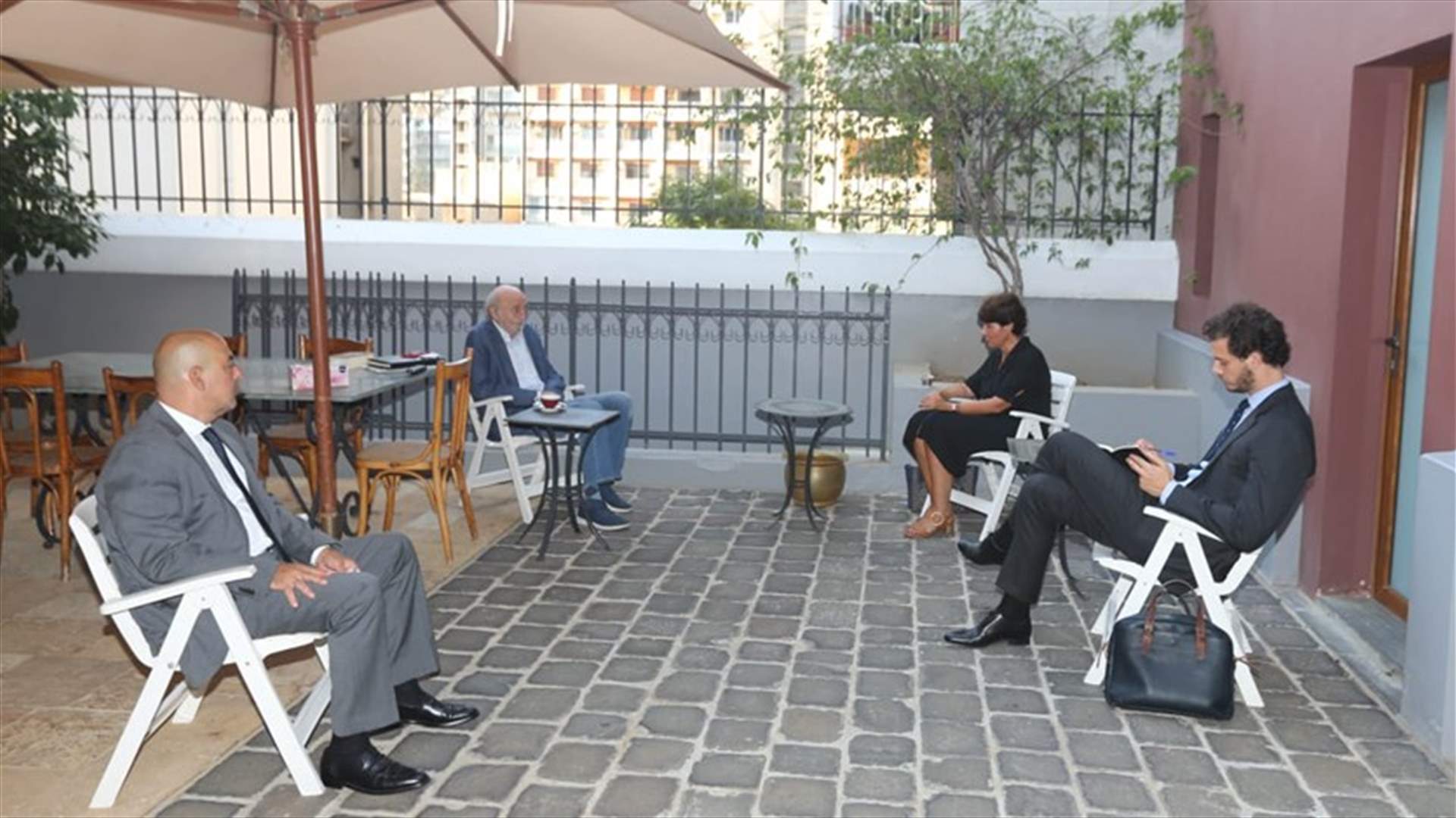 جنبلاط عرض مع السفيرة الفرنسية التطورات