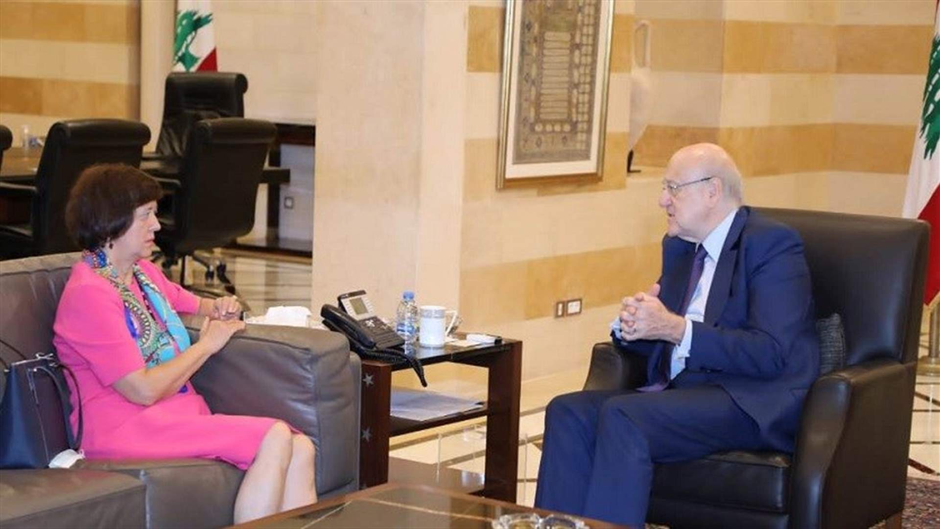 فرونتسكا بعد لقائها ميقاتي: الامم المتحدة مستمرة بمساعدة لبنان في المجالات كافة