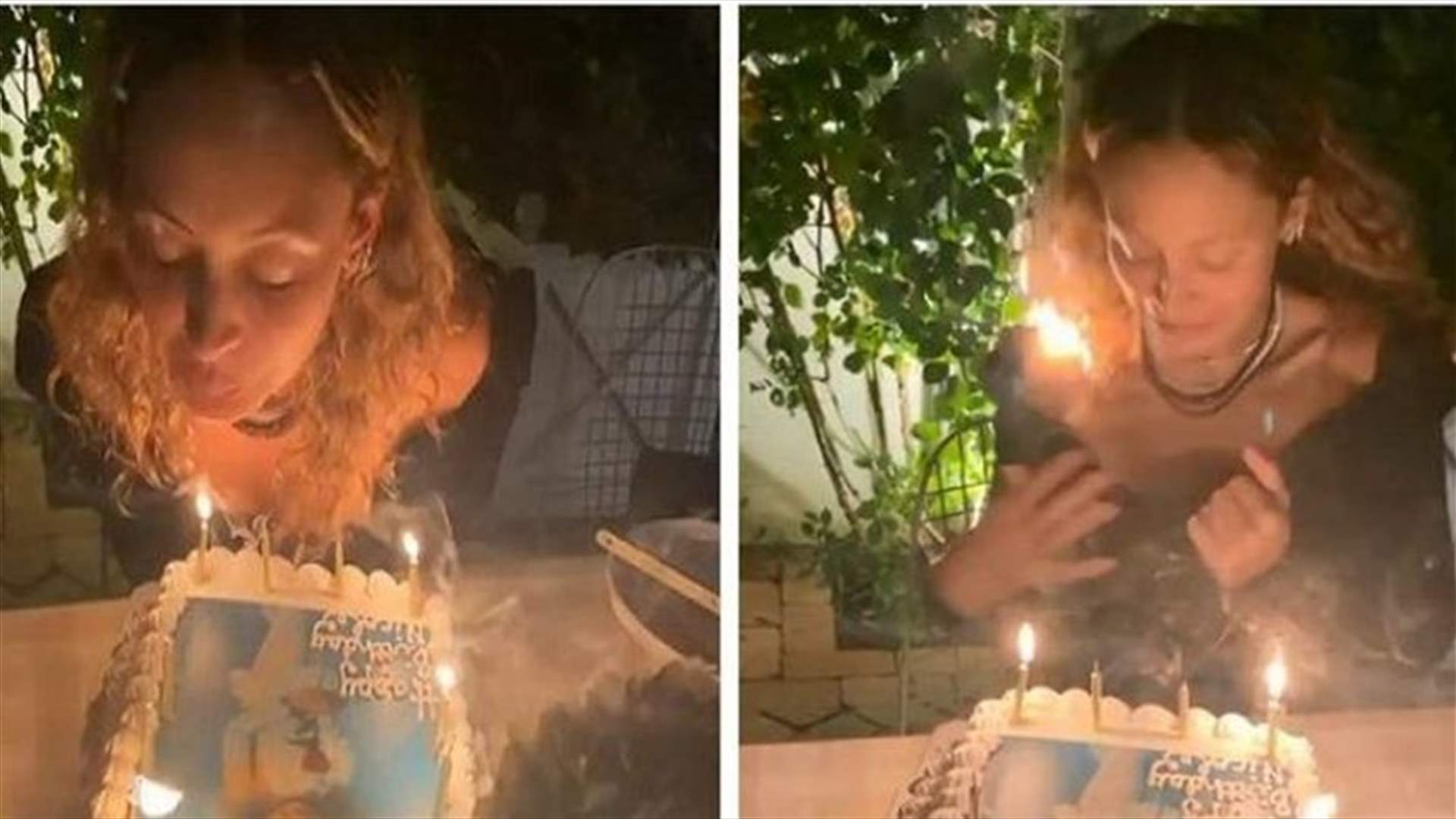 أثناء إطفاء شموع عيد ميلادها الأربعين... النيران تُشعل شعر الممثلة نيكول ريتشي (فيديو)