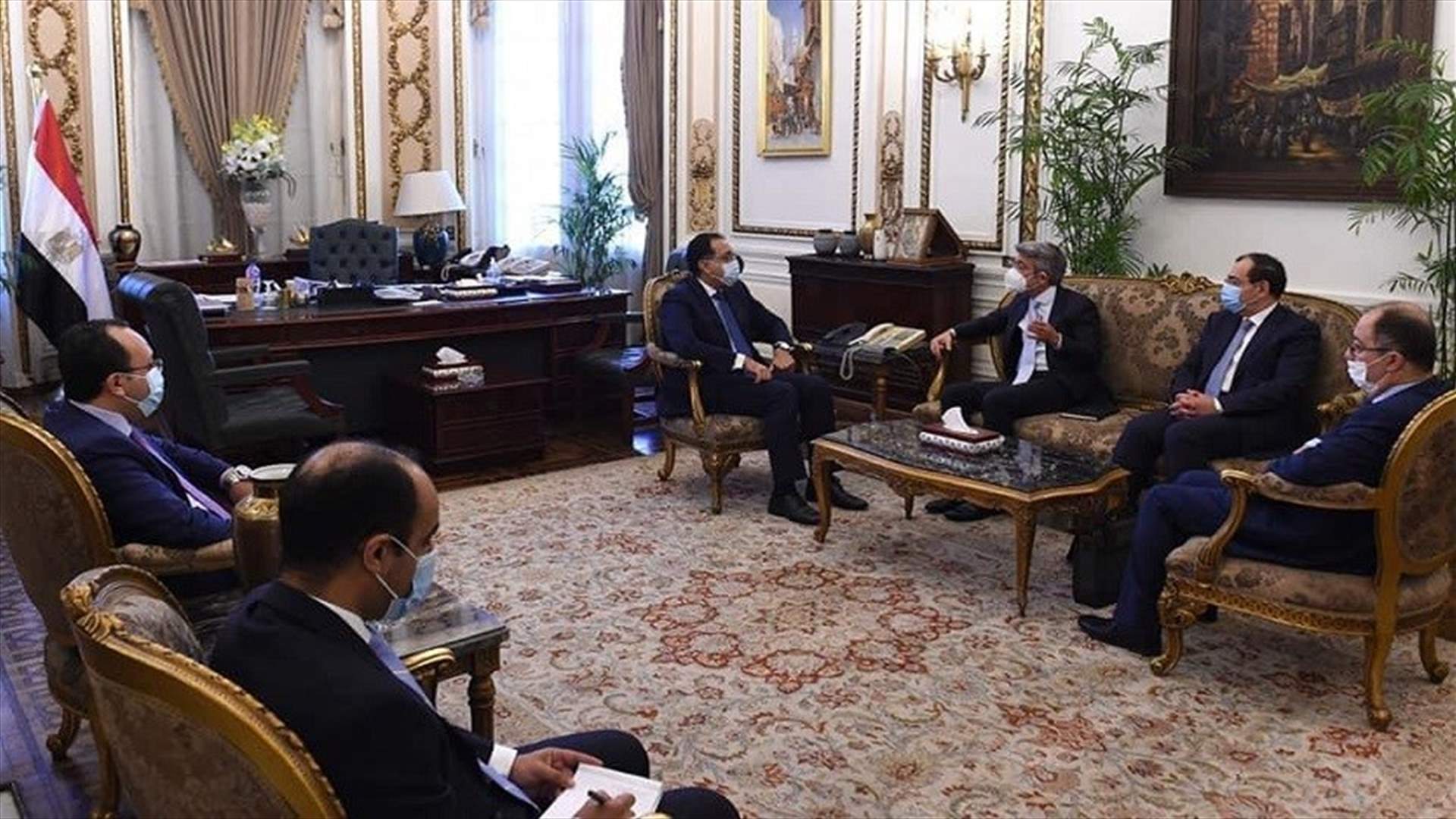 رئيس مجلس الوزراء في مصر التقى فياض: توجيهات من السيسي بتقديم كل الدعم الممكن للبنان