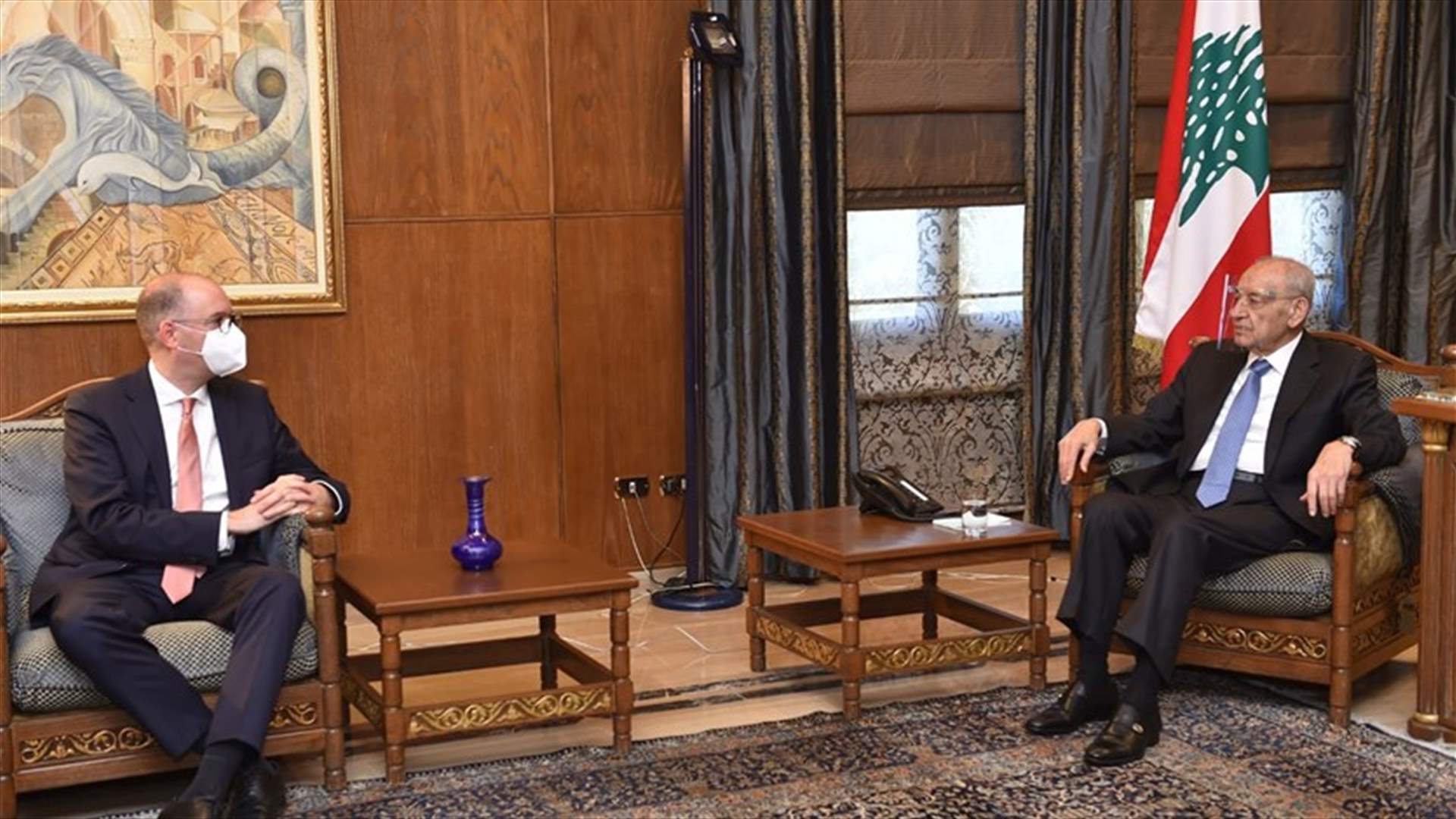 بري استقبل وزير الدولة في الخارجية الألمانية والسفير العراقي وعرض شؤون التربية مع الوزير الحلبي