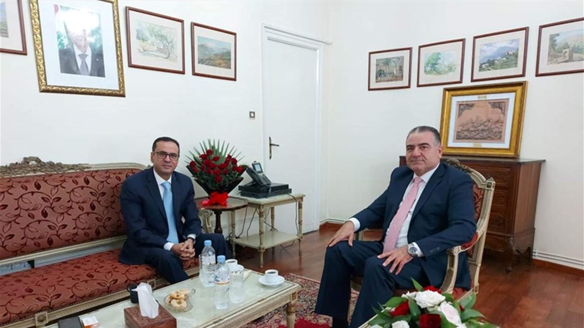 سفير لبنان في الجزائر التقى سفير الاردن وأكد اهمية التضامن والعمل المشترك بين البلدين