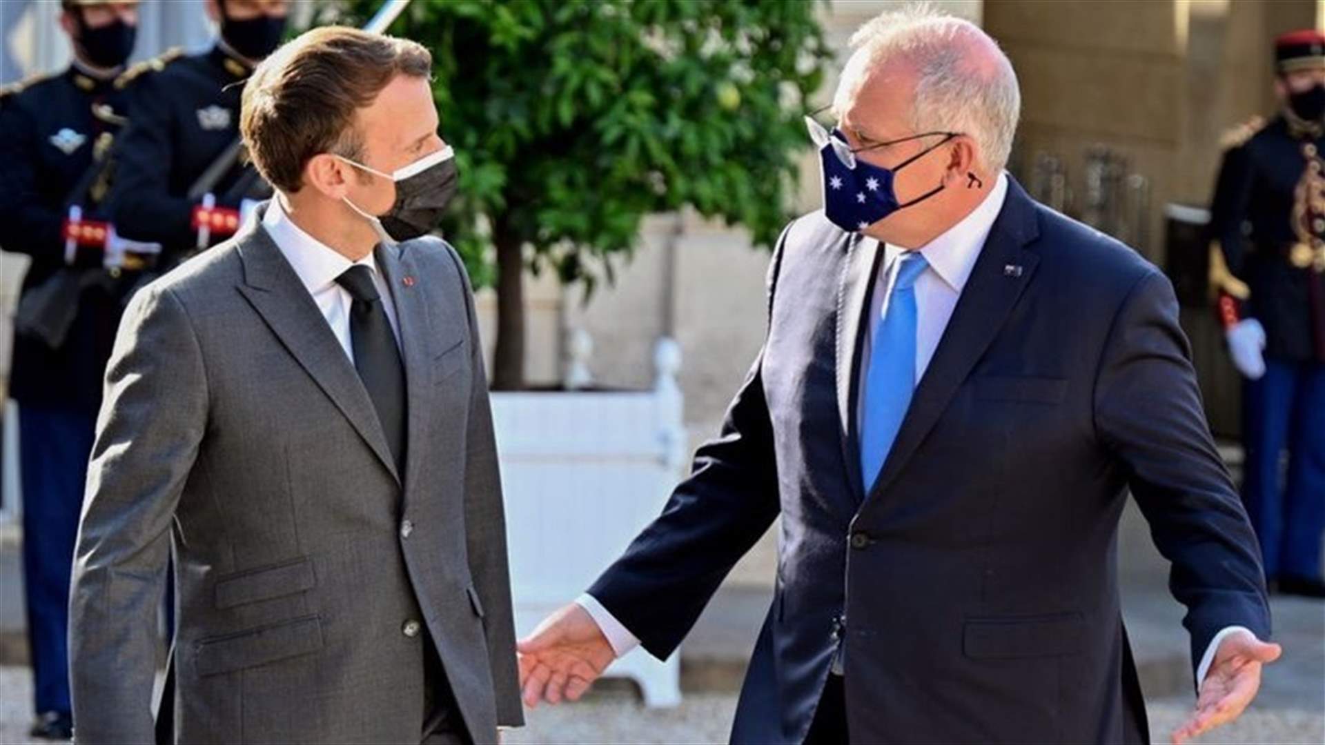 Messages from Macron to Morrison leaked amid submarine deal row