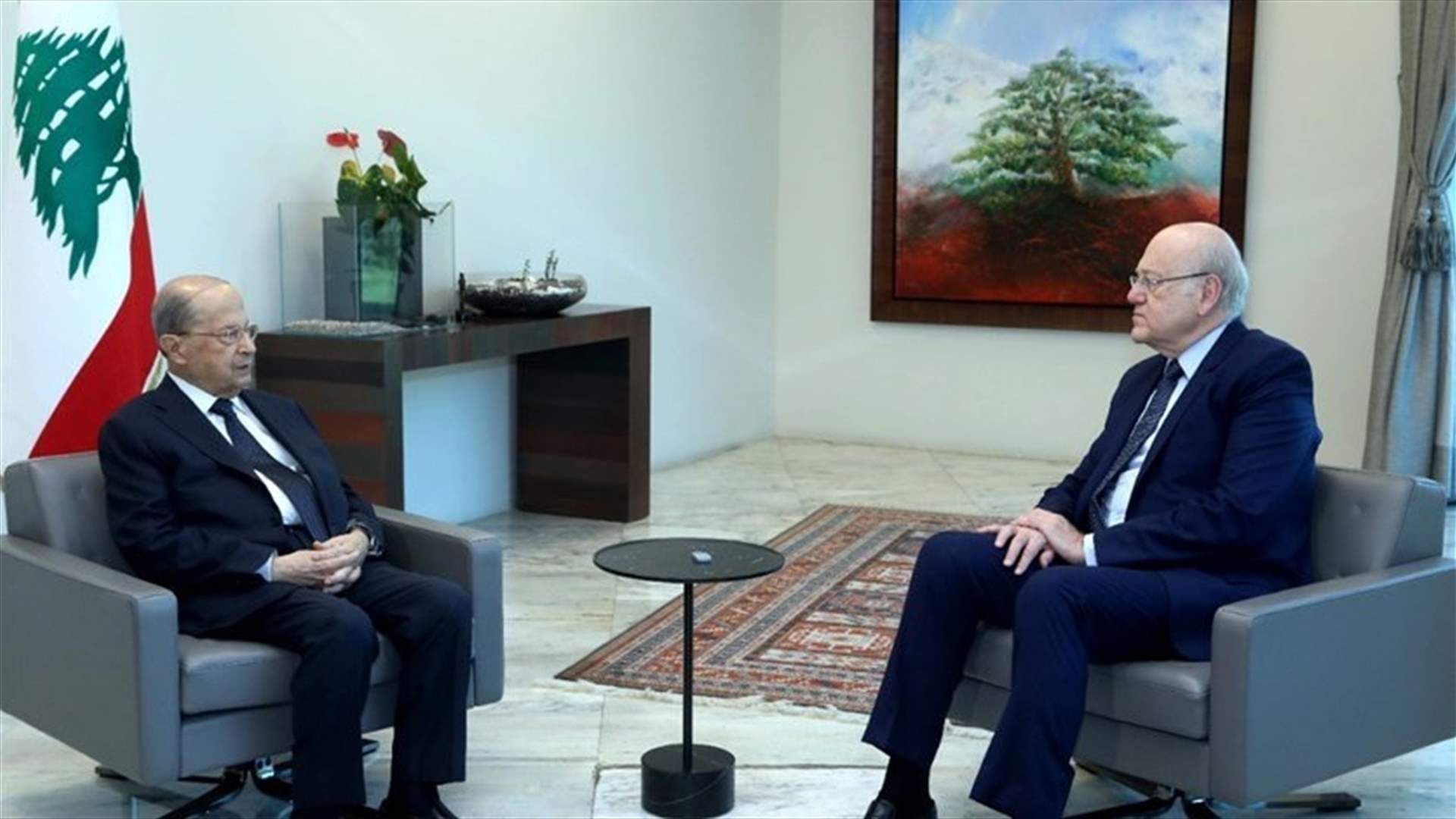 Mikati says from Baabda he discussed with Aoun crisis with Gulf