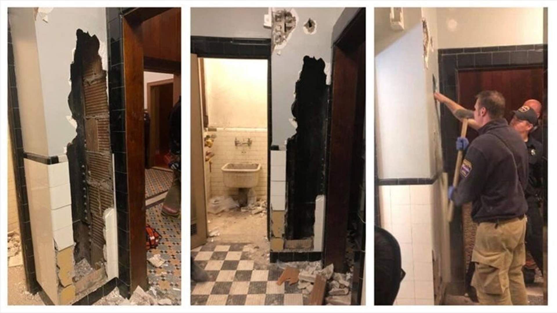 Firefighters rescue man trapped behind walls in NY-[PHOTOS]