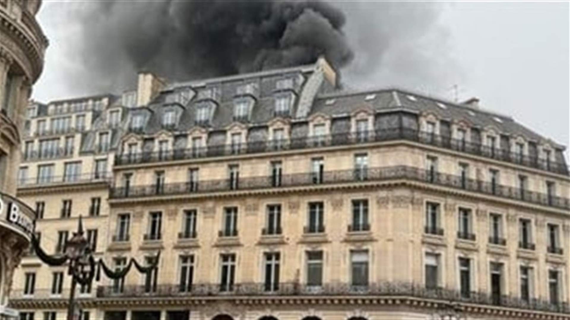 Fire beaks out near Place de L&#39;Opera in central Paris