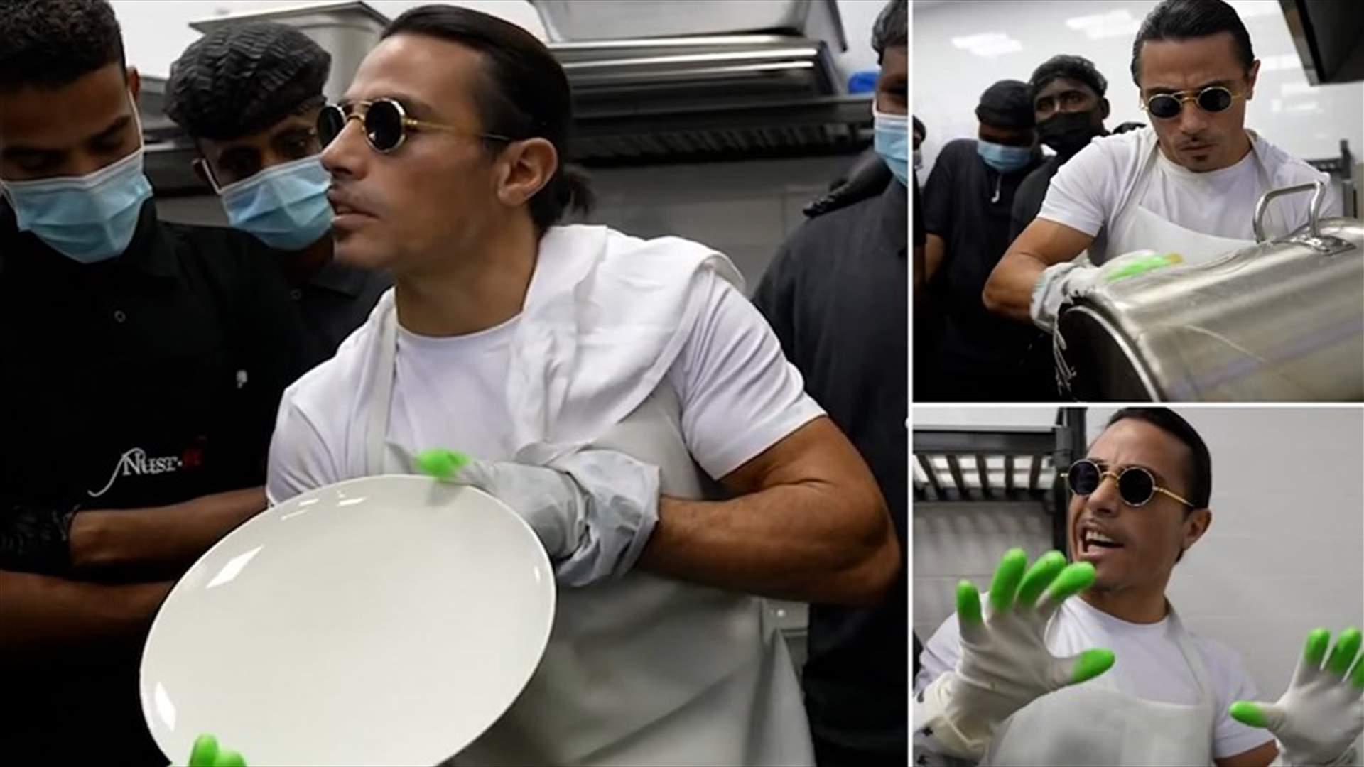 الشيف نصرت ينظف الأطباق... فيديو يشرح فيه للموظفين كيفية غسل الأواني
