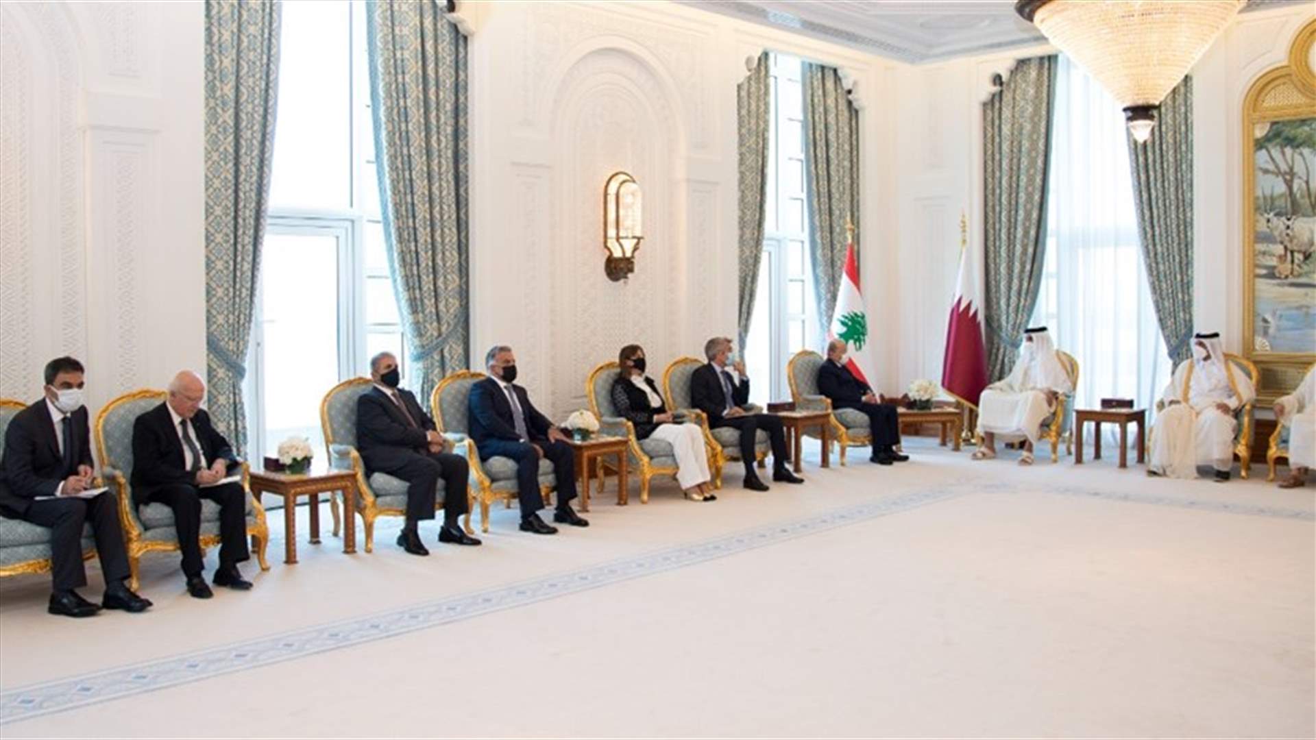 عون التقى أمير قطر: المرحلة تتطلب وقوف الدول العربية الى جانبنا... تميم بن حمد: مستعدون للاستثمار في لبنان