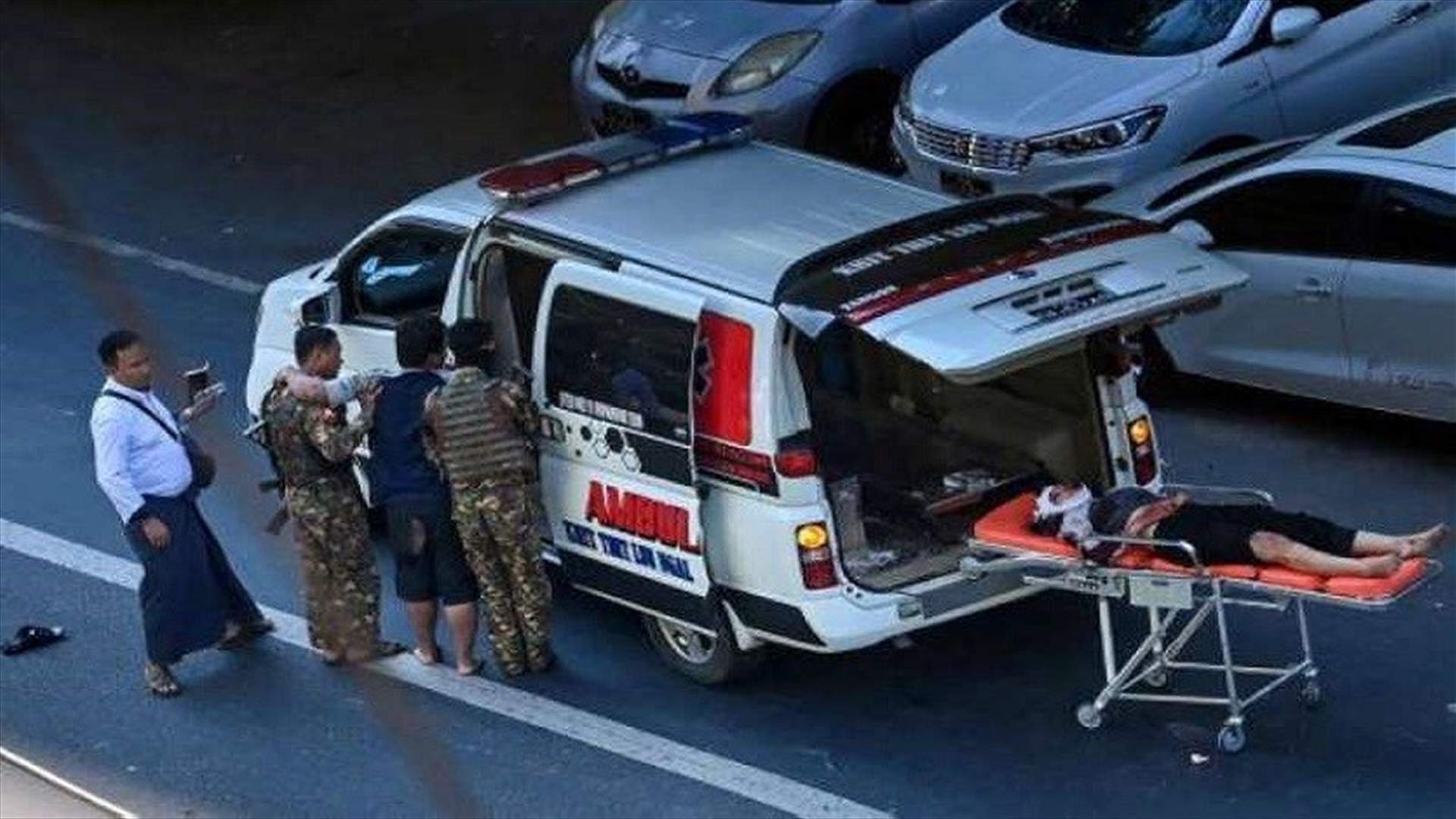 Five dead after Myanmar security forces ram car into Yangon protest - media