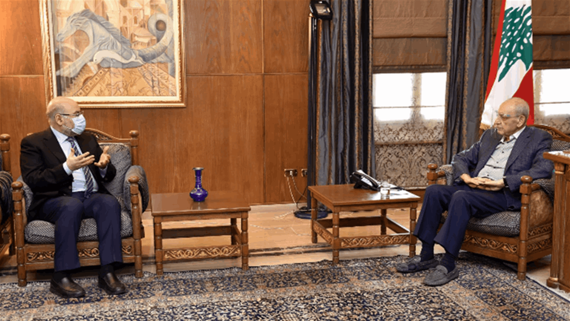 بري استقبل الابيض وابراهيم وفياض: ليتضمن أي قانون عن الكابيتال كونترول حفظ حقوق المودعين
