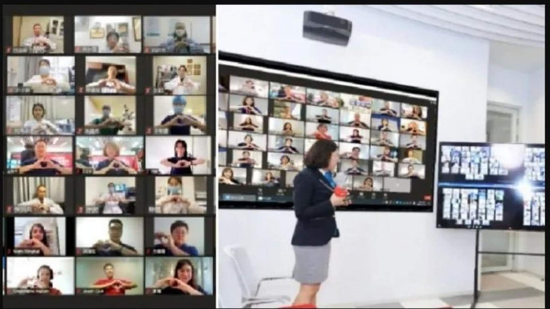 رقم قياسي فريد في غينيس... 265 شخصاً قاموا بإشارة القلب معاً في اتصال فيديو!